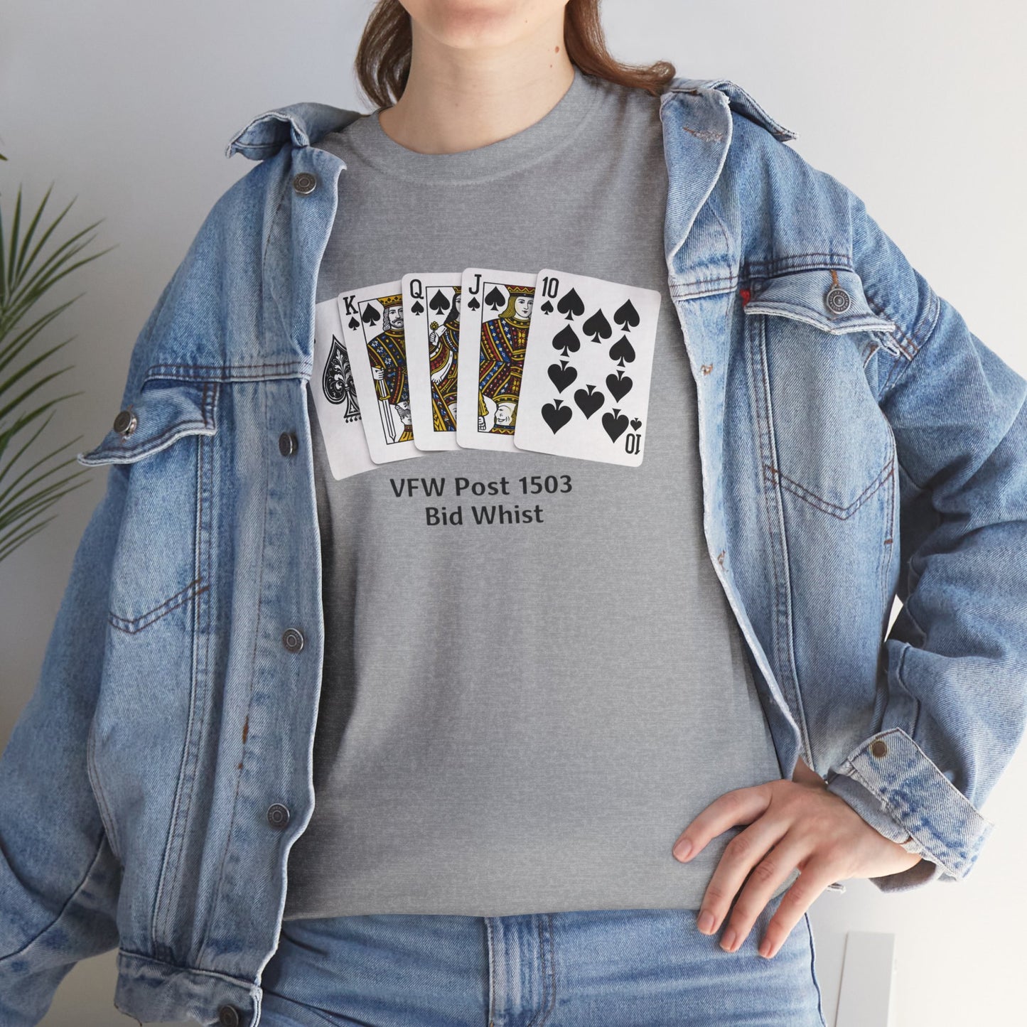 Bid Whist Card Tee — VFW Post 1501 Poker Night T-Shirt