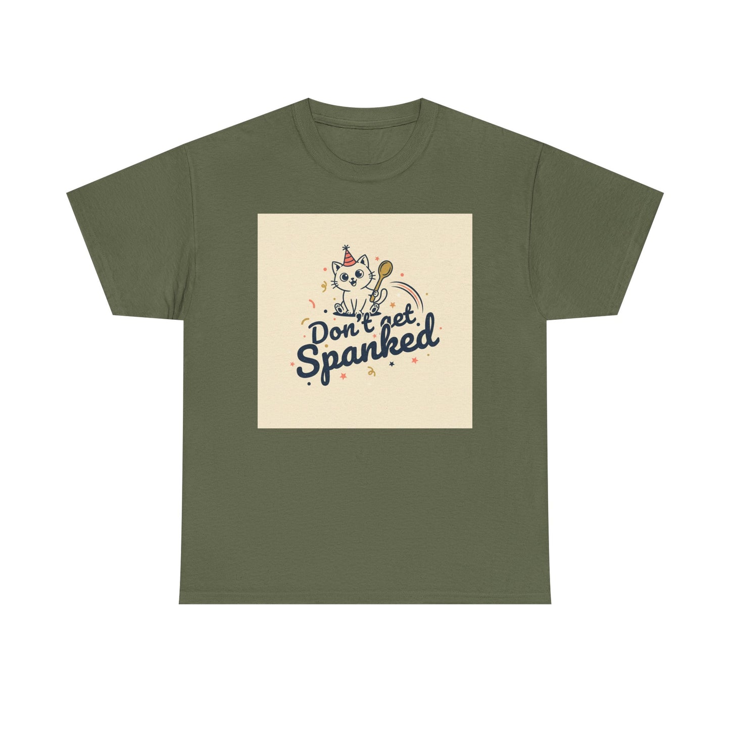Don’t Get Spanked Cat Tee — Cute Retro Kitten Graphic T-Shirt Printify