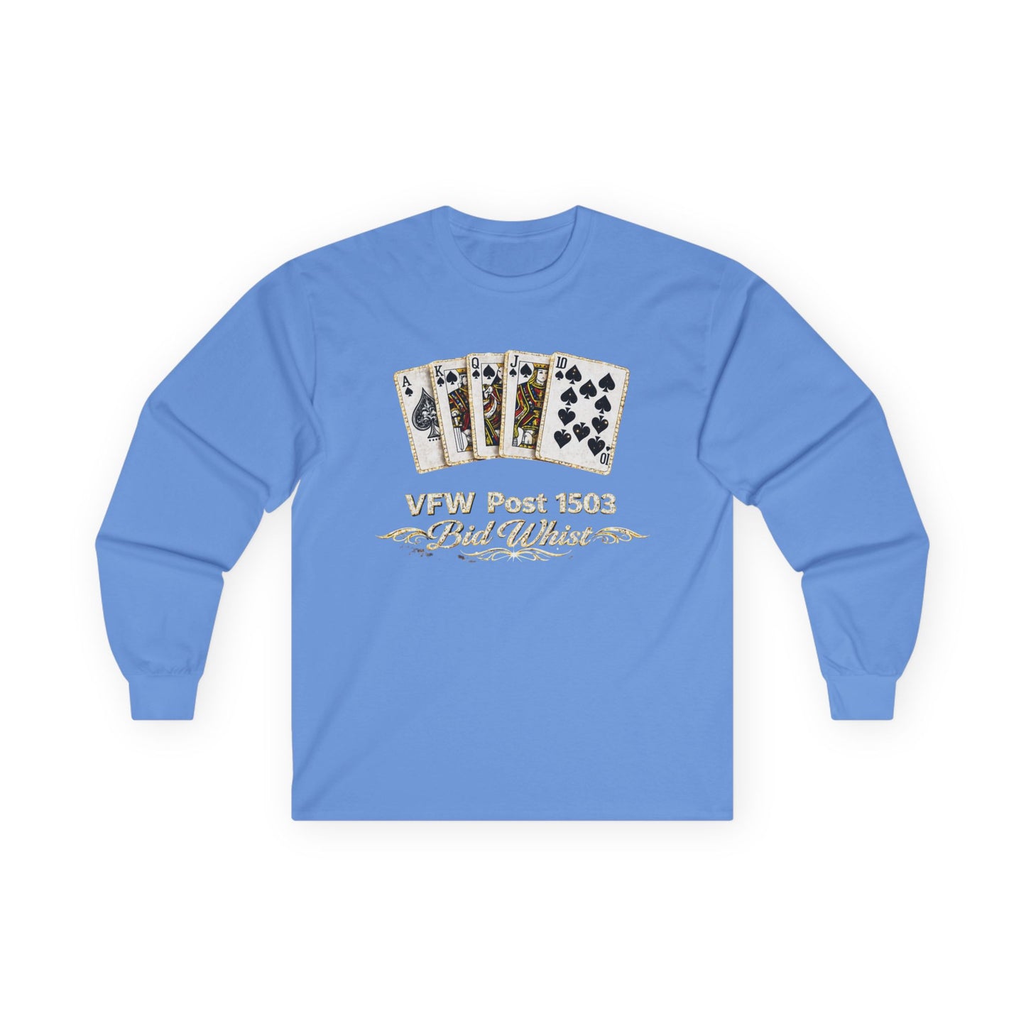 VFW Post 1509 Poker Aces Long Sleeve Tee — Veterans Card Game Shirt