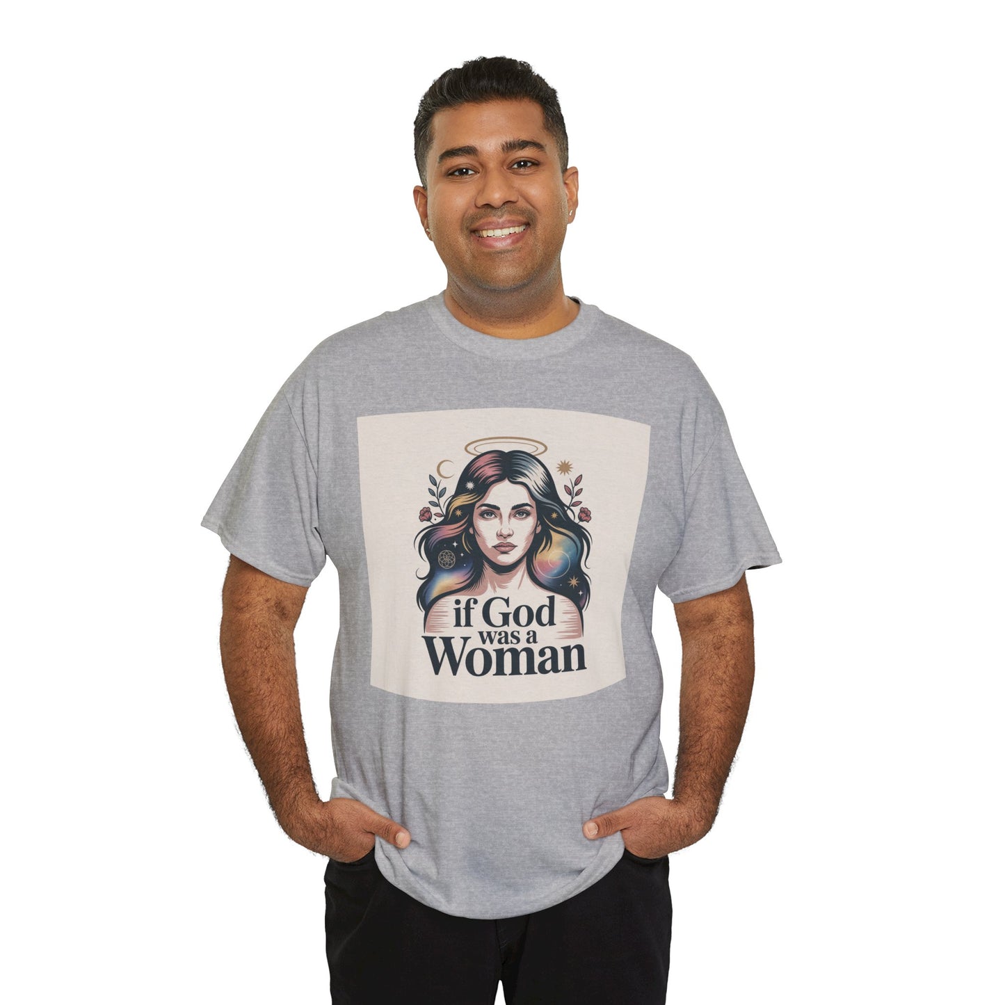 If God Was a Woman T-Shirt — Feminist Retro Portrait Tee