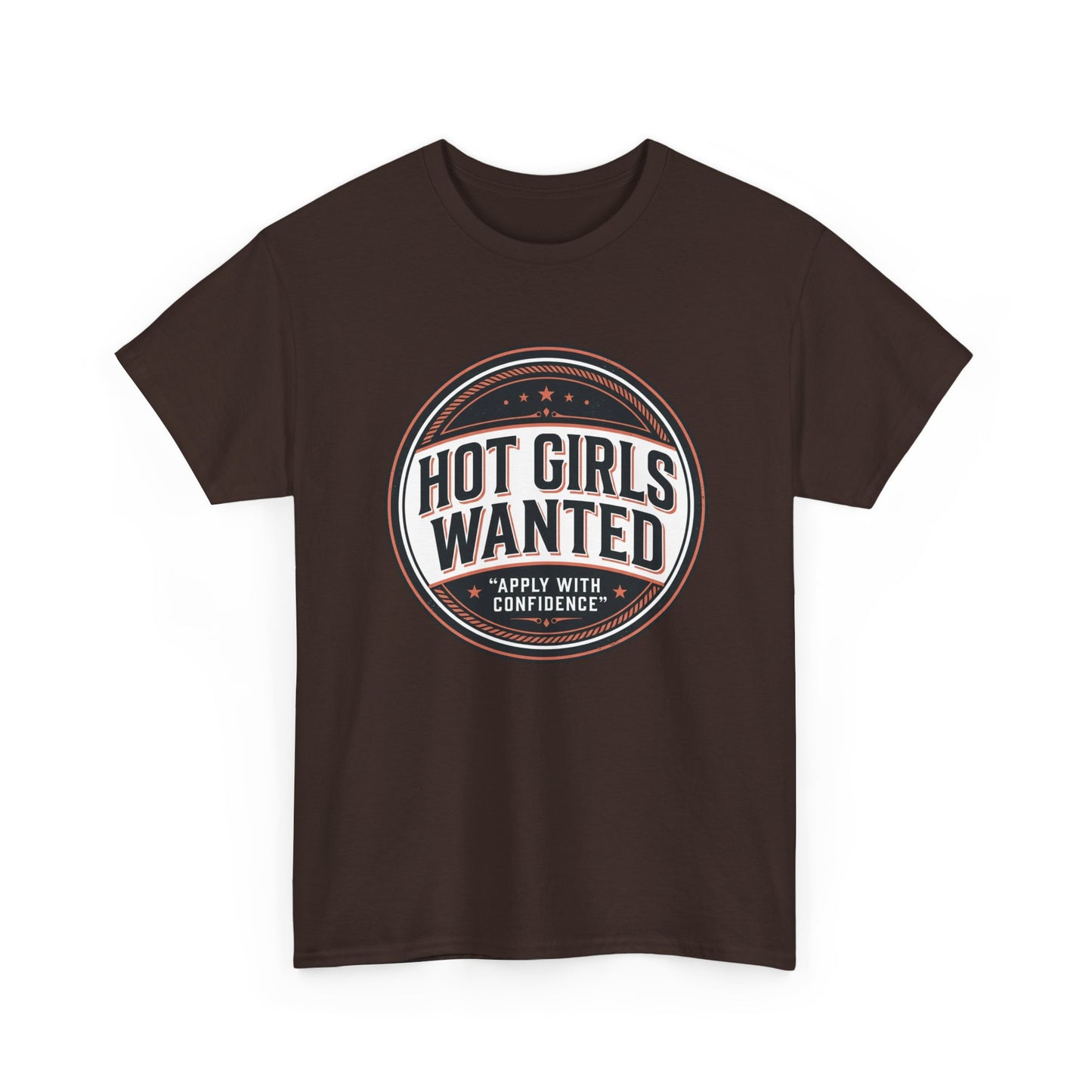 T-Shirt — "Hot Girls Wanted" Retro Badge Tee