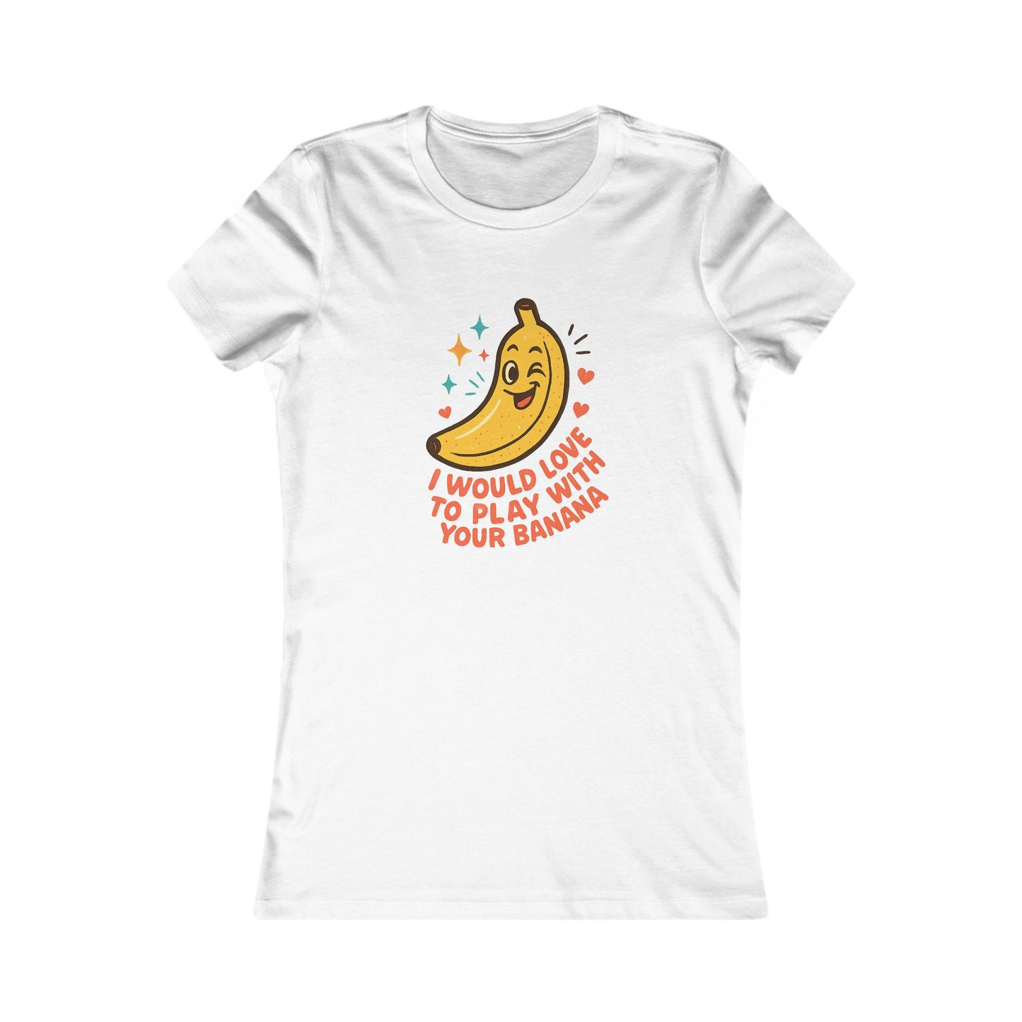 Women's Graphic Tee – 'I Would Love to Play With Your Banana' Cute Kawaii Banana Shirt
