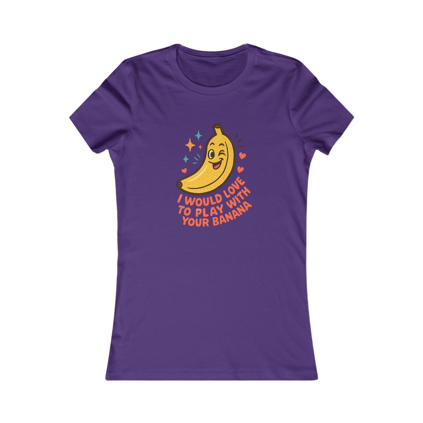 Women's Graphic Tee – 'I Would Love to Play With Your Banana' Cute Kawaii Banana Shirt