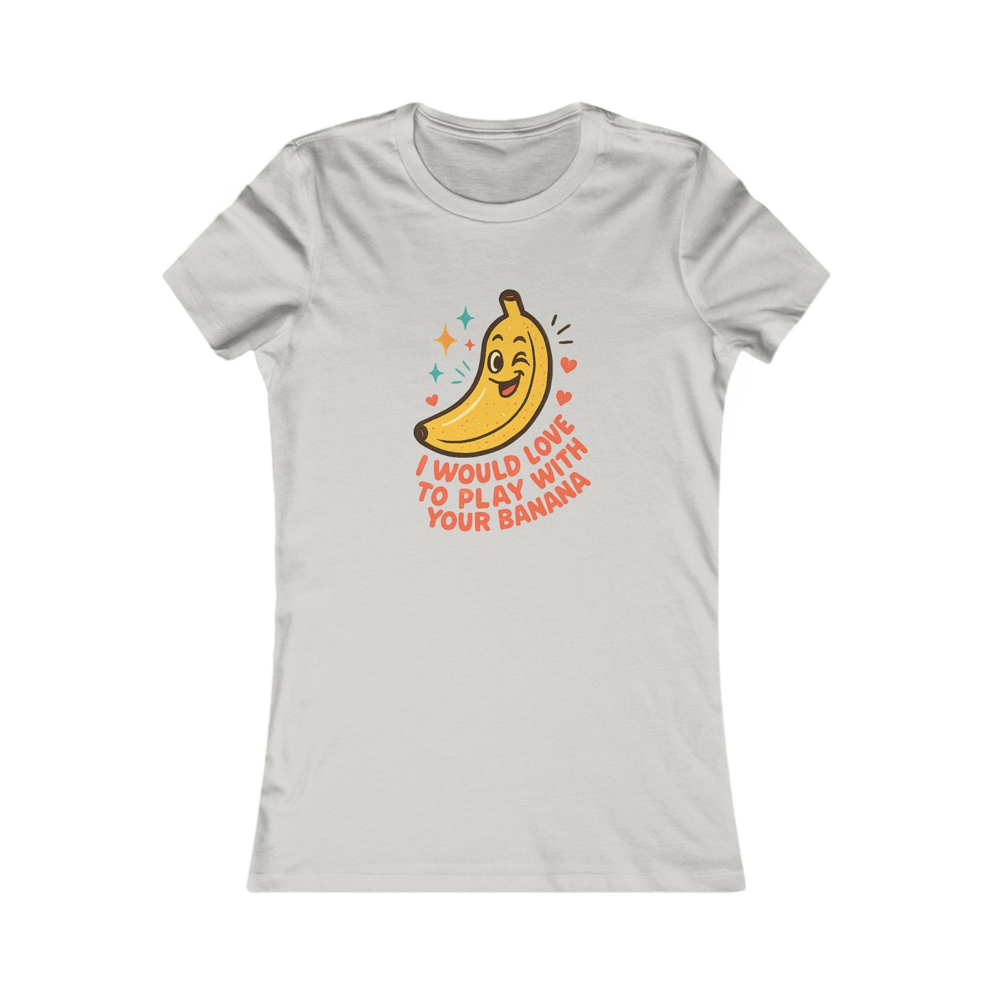 Women's Graphic Tee – 'I Would Love to Play With Your Banana' Cute Kawaii Banana Shirt