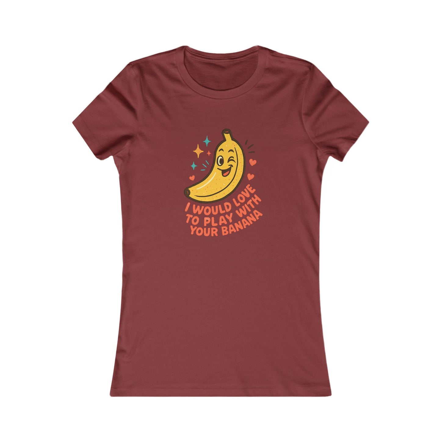 Women's Graphic Tee – 'I Would Love to Play With Your Banana' Cute Kawaii Banana Shirt