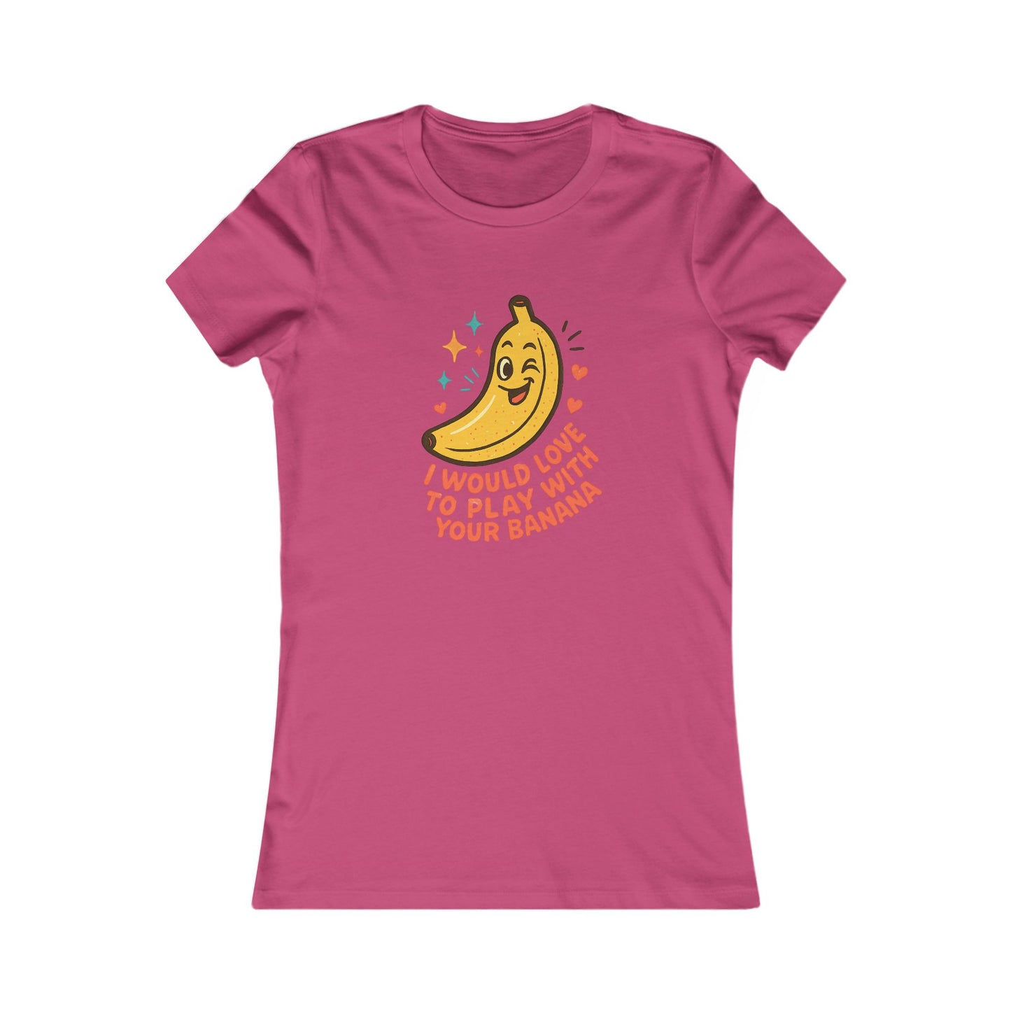 Women's Graphic Tee – 'I Would Love to Play With Your Banana' Cute Kawaii Banana Shirt
