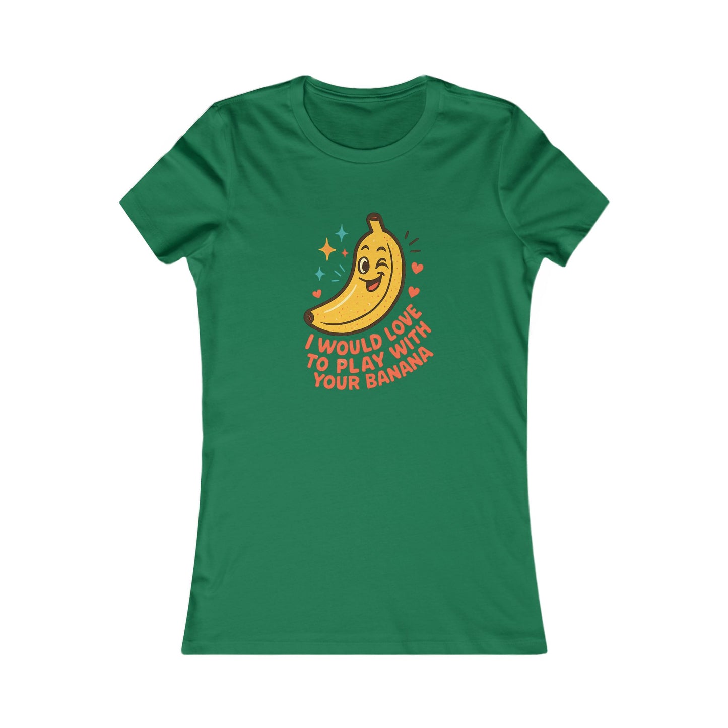 Women's Graphic Tee – 'I Would Love to Play With Your Banana' Cute Kawaii Banana Shirt