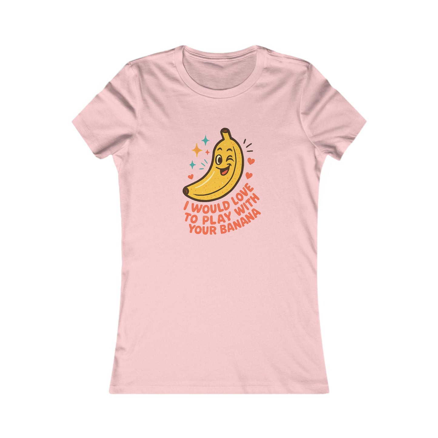 Women's Graphic Tee – 'I Would Love to Play With Your Banana' Cute Kawaii Banana Shirt