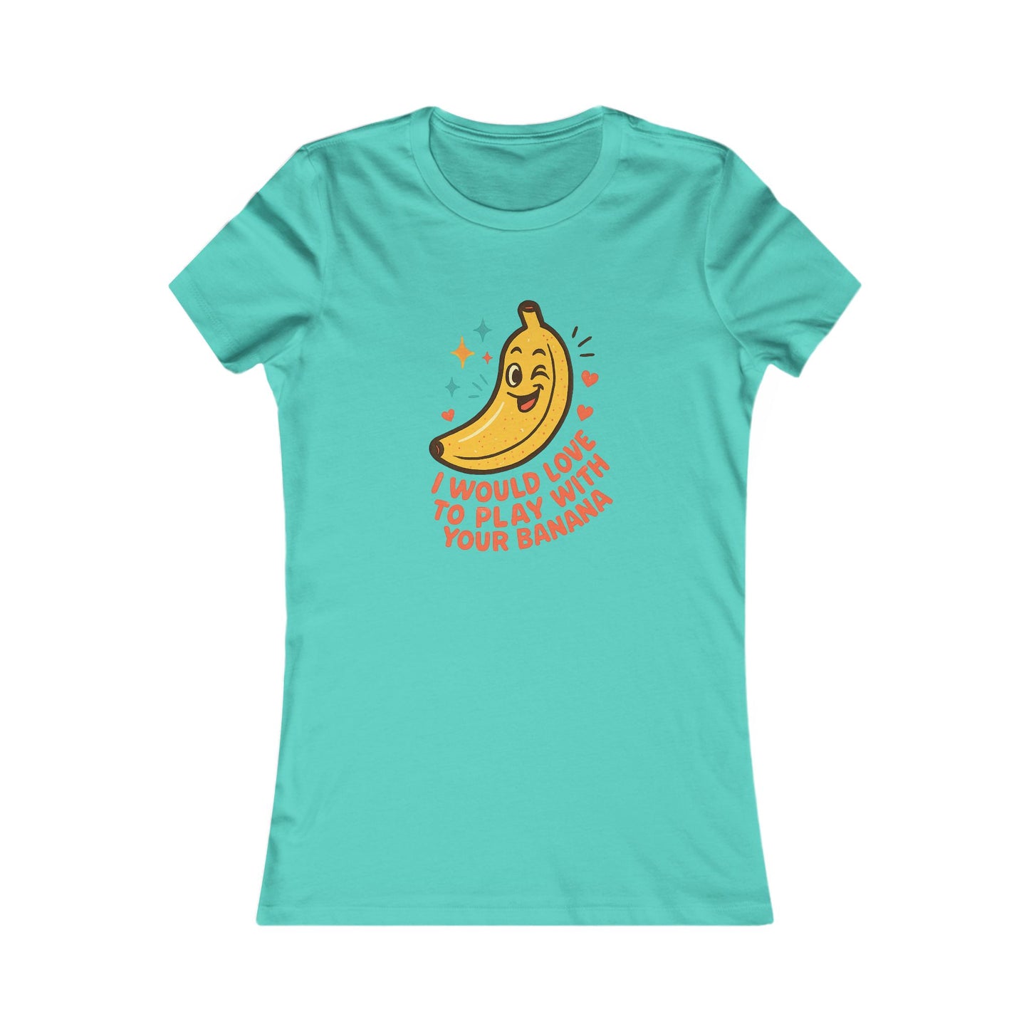 Women's Graphic Tee – 'I Would Love to Play With Your Banana' Cute Kawaii Banana Shirt