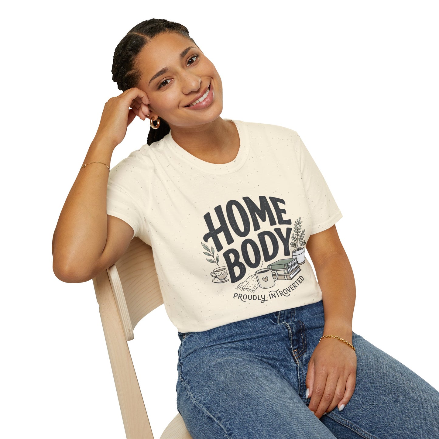 Homebody T-Shirt — 'Homebody Proudly Introverted' Cozy Graphic Tee