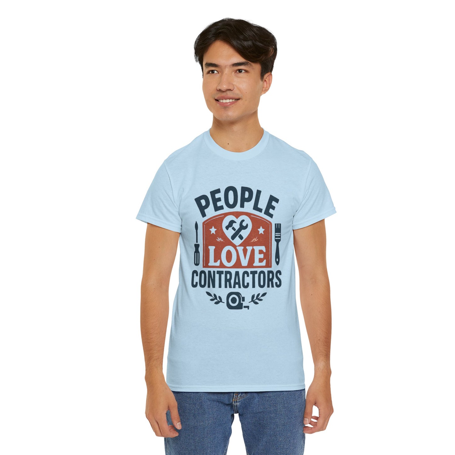 Contractor T-Shirt – "People Love Contractors" Graphic Tee Printify
