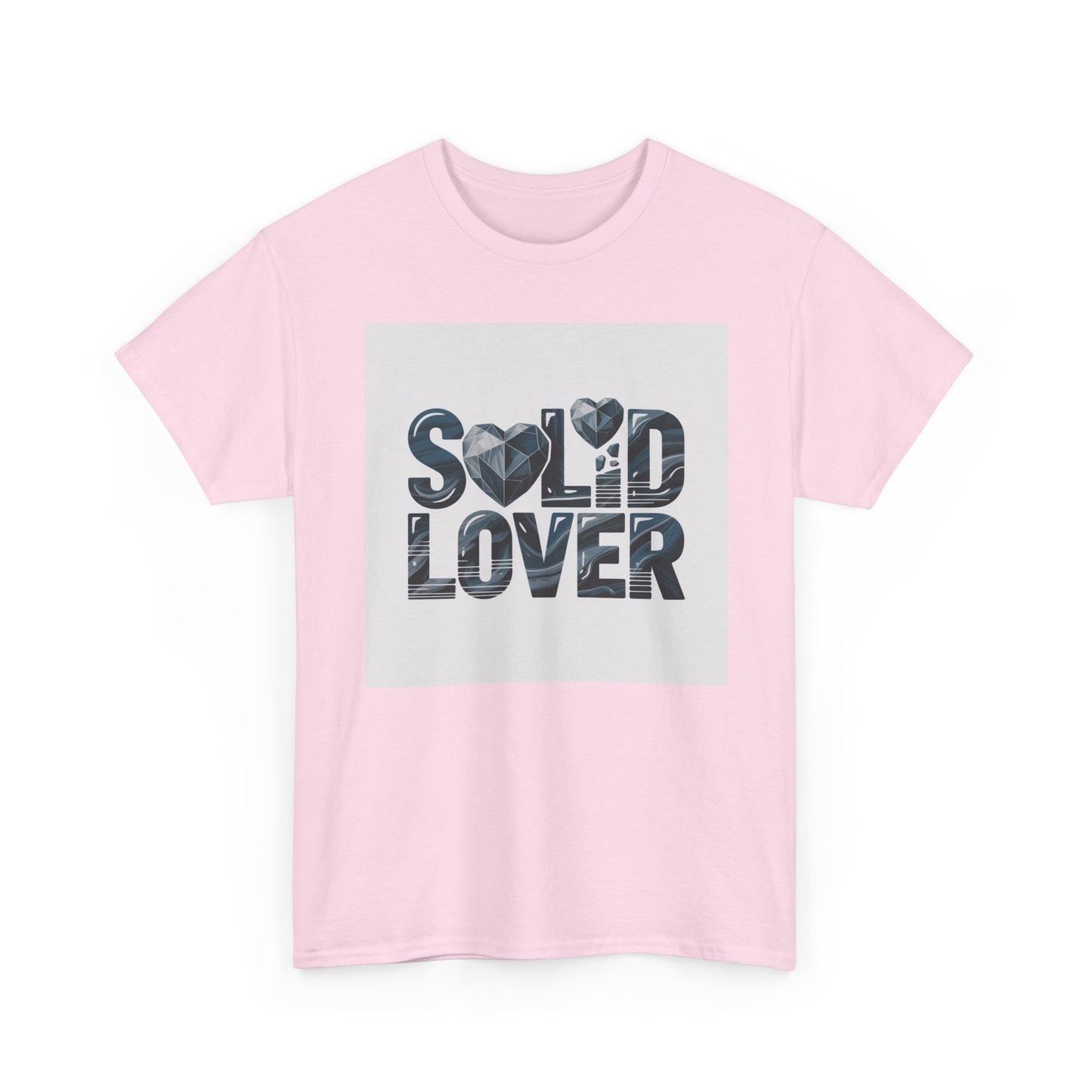 Solid Lover T‑Shirt — Bold Heart Typography Tee for Couples & Romance