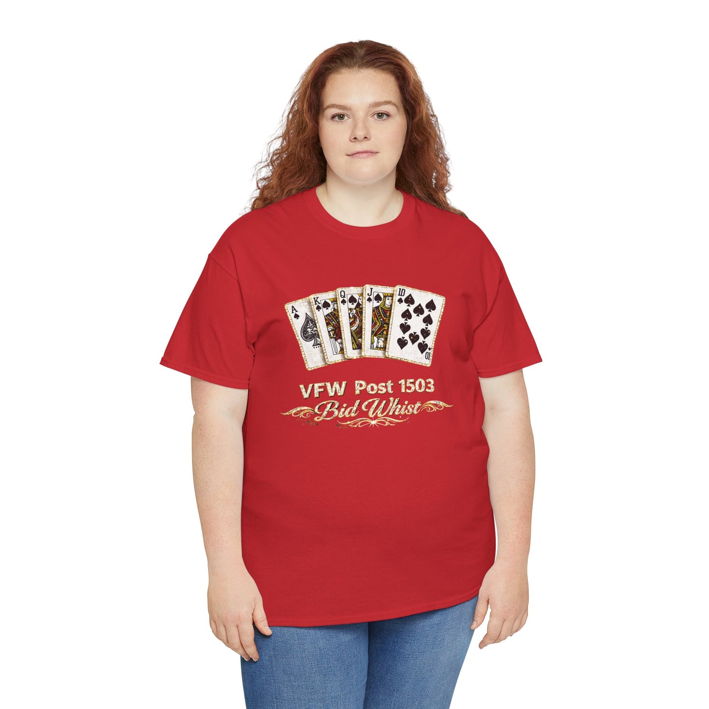 Veterans VFW Poker Night Tee – "VFW Post 1503" Playing Cards Design