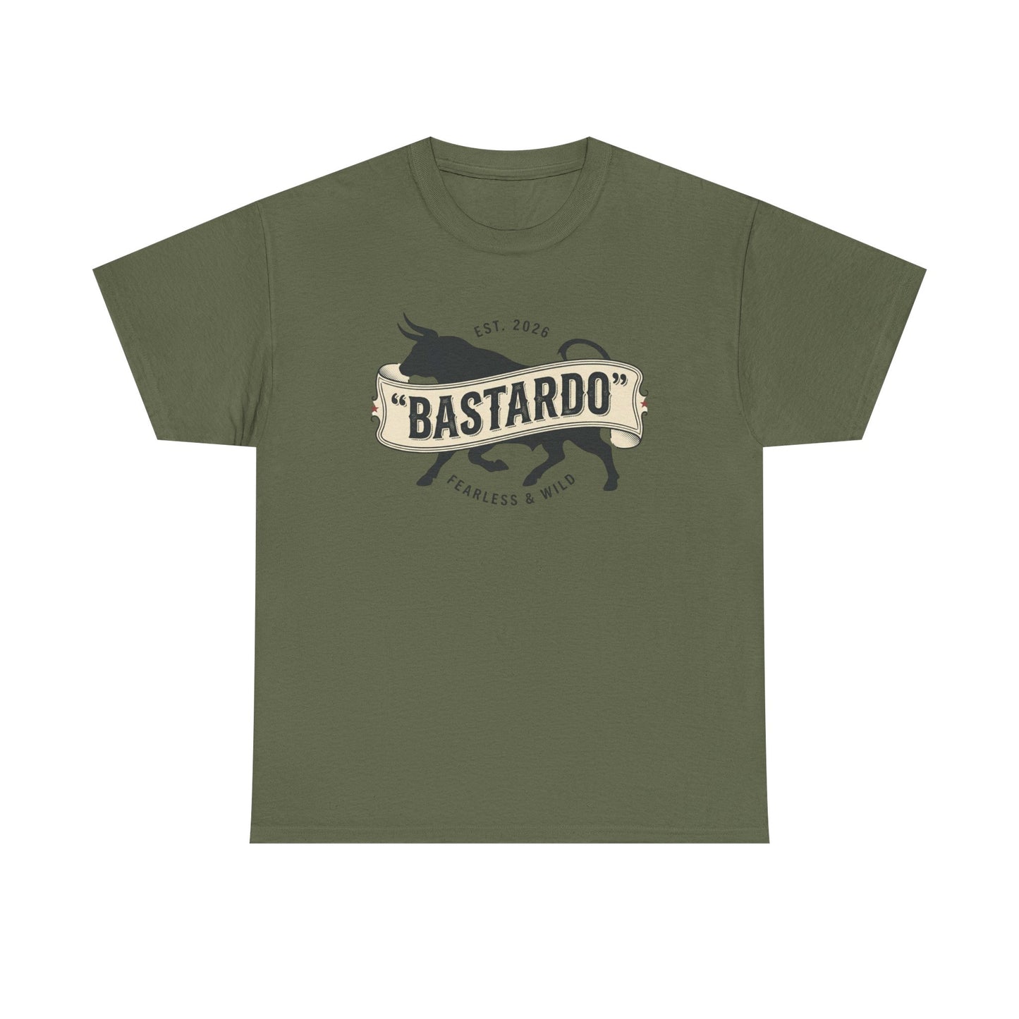 Bastardo Graphic Tee — Vintage Bull Emblem T-Shirt