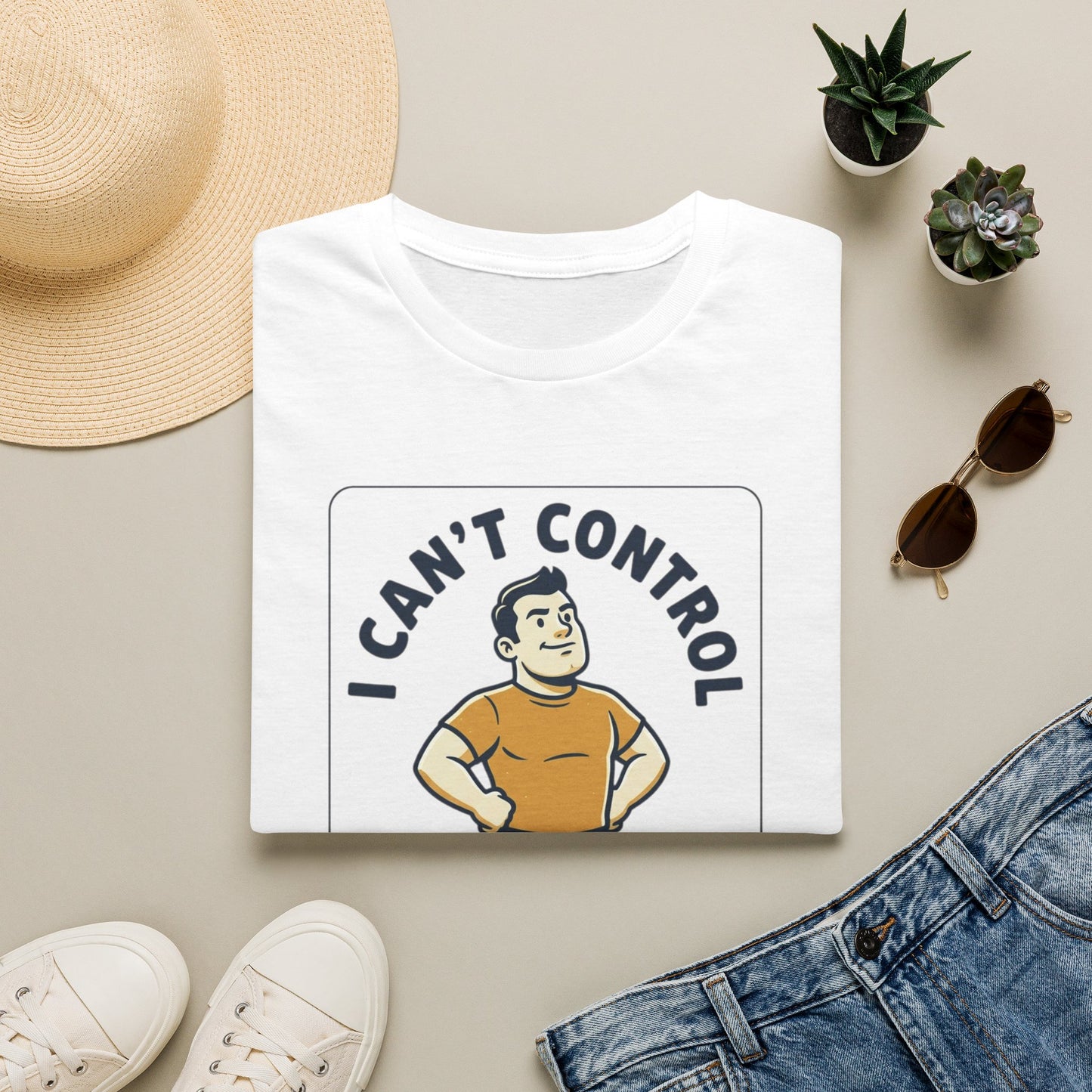 I Can’t Control My Height T‑Shirt — Funny Short Guy Humor Tee