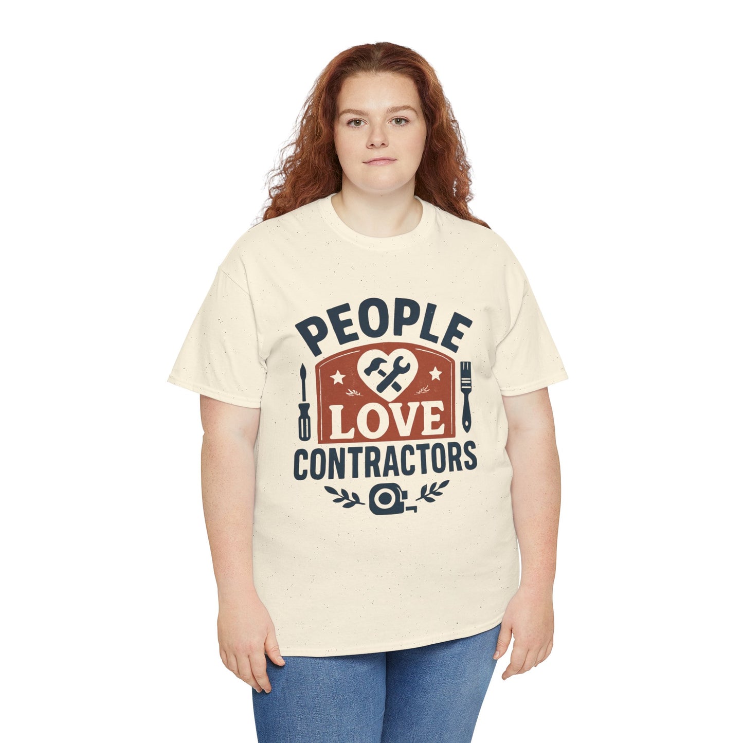 Contractor T-Shirt – "People Love Contractors" Graphic Tee Printify