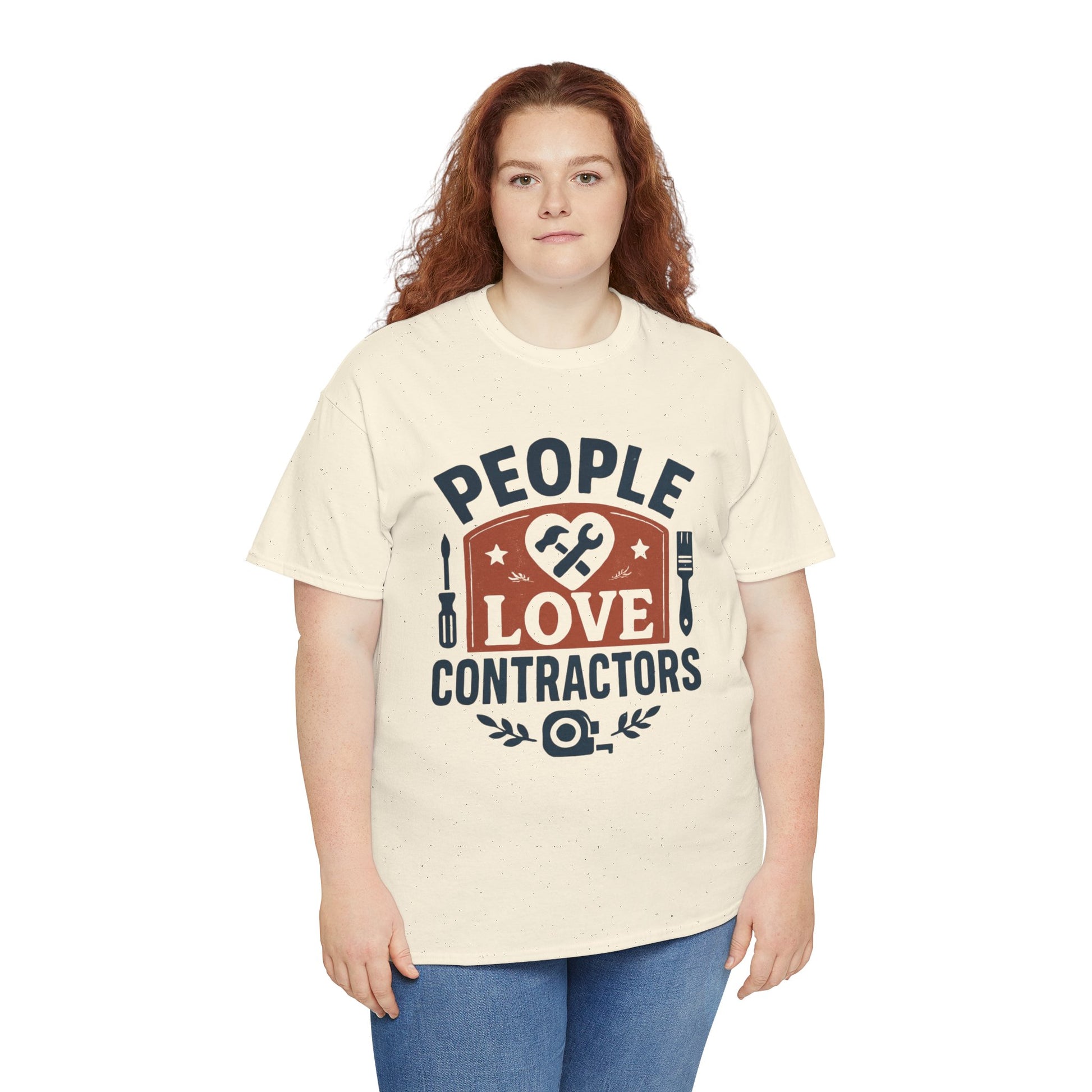 Contractor T-Shirt – "People Love Contractors" Graphic Tee Printify