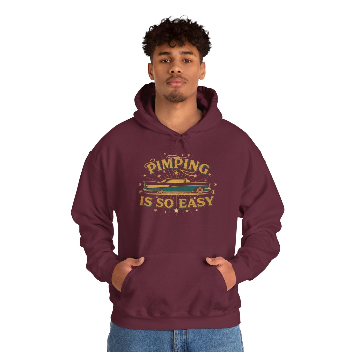 Hoodie — "Pimping Is So Easy" Vintage Lowrider Graphic Hoodie