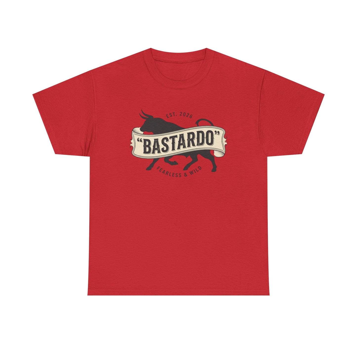 Bastardo Graphic Tee — Vintage Bull Emblem T-Shirt