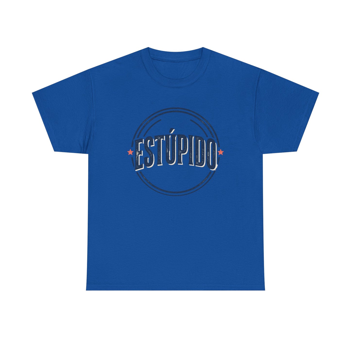 ESTÚPIDO Circle Logo Graphic Tee (Spanish Funny Statement)