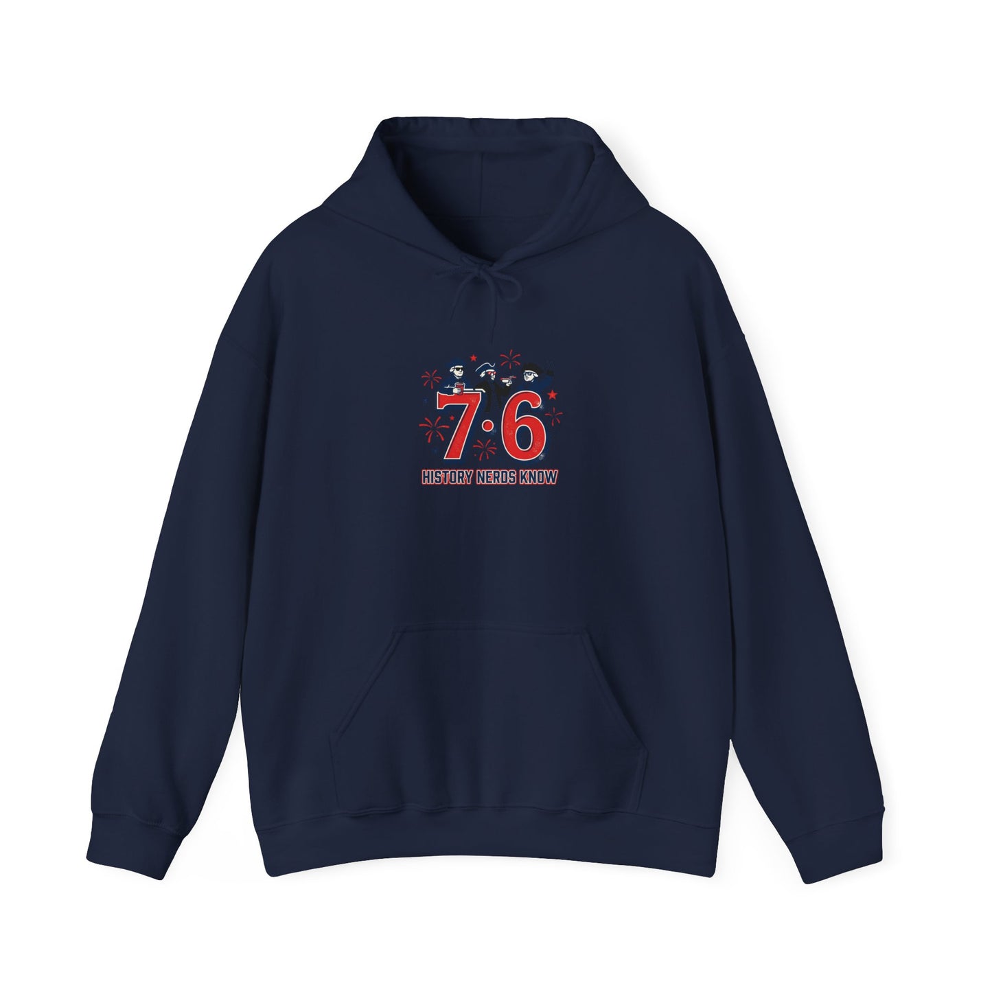 7•6 Patriotic History Meme Hoodie | 1776 Vintage Numbers, Independence USA
