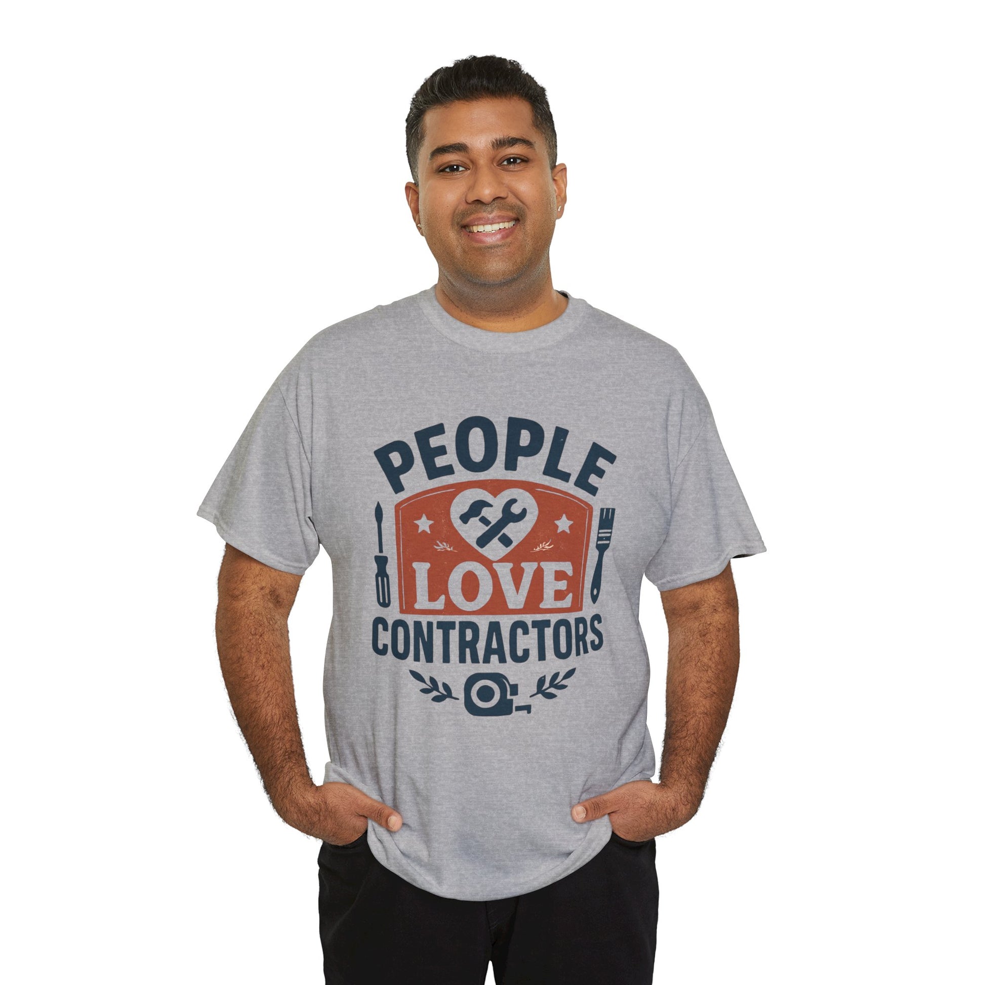 Contractor T-Shirt – "People Love Contractors" Graphic Tee Printify