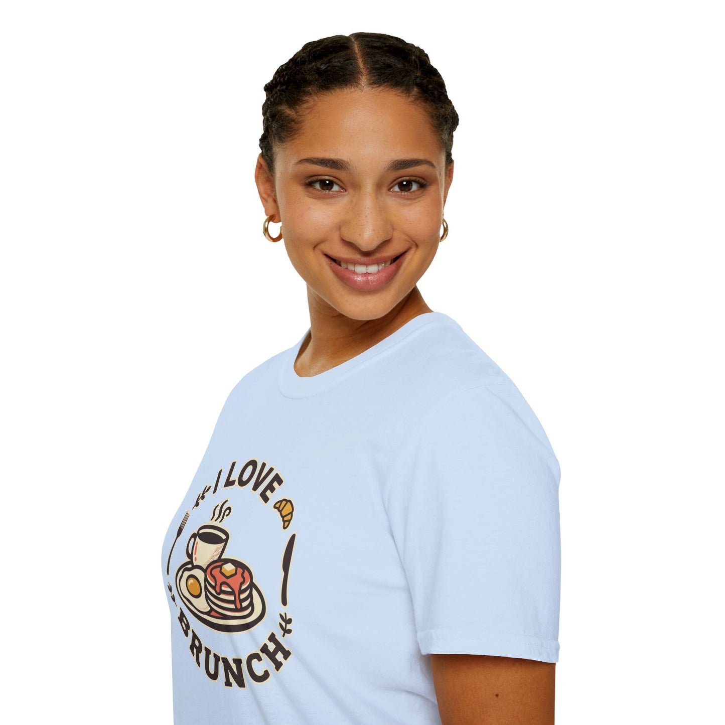 Brunch Lover T-Shirt – "I Love Brunch" Pancakes & Coffee Graphic Tee