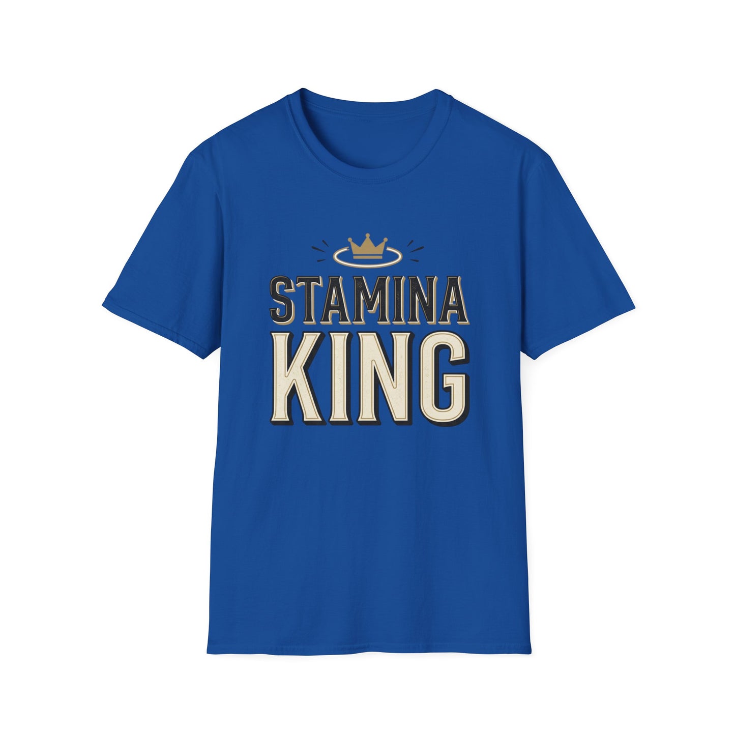 Stamina King T-Shirt — Bold Crown Fitness Tee for Workout Motivation