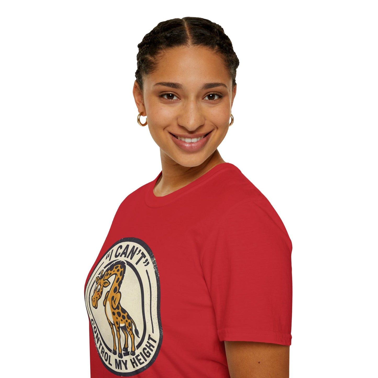 Giraffe 'I Can't Control My Height' T-Shirt