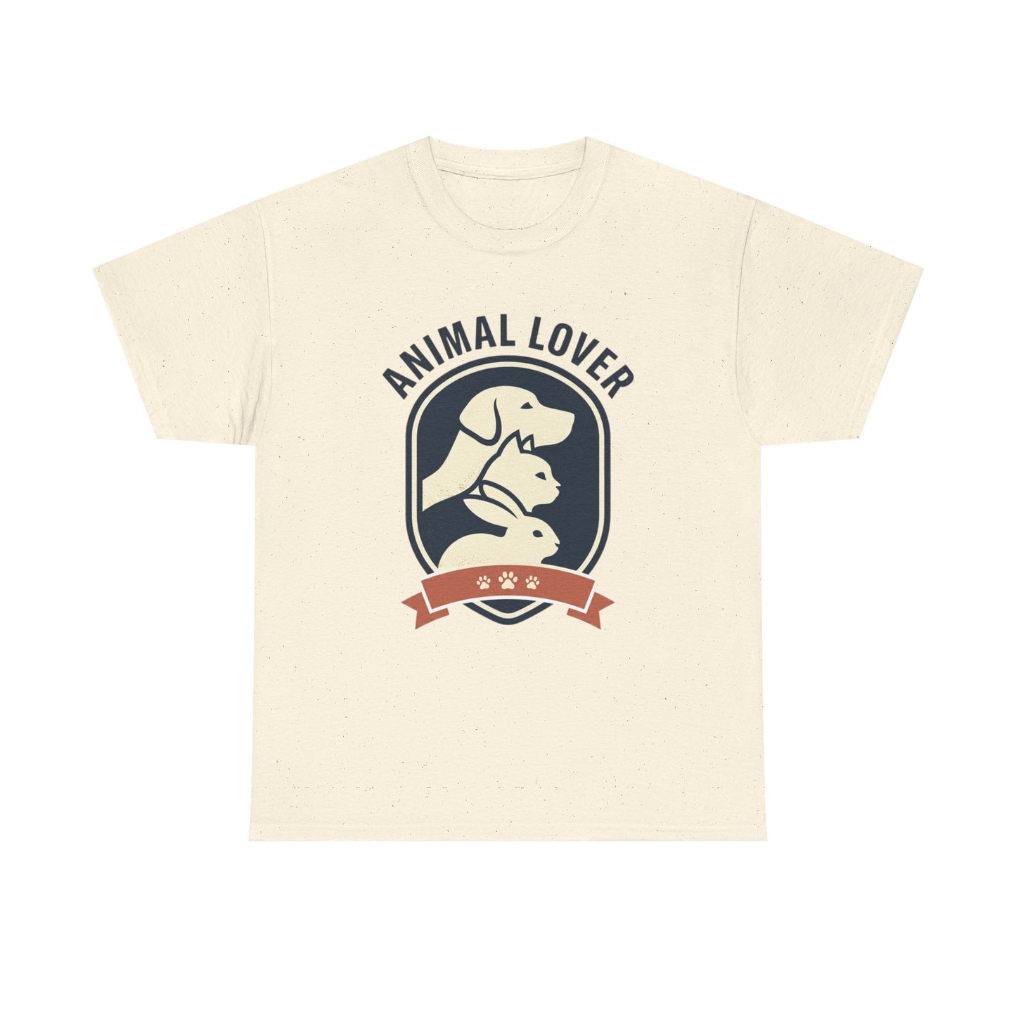 Animal Lover T-Shirt — Retro Pet Badge Tee (Dogs & Cats)