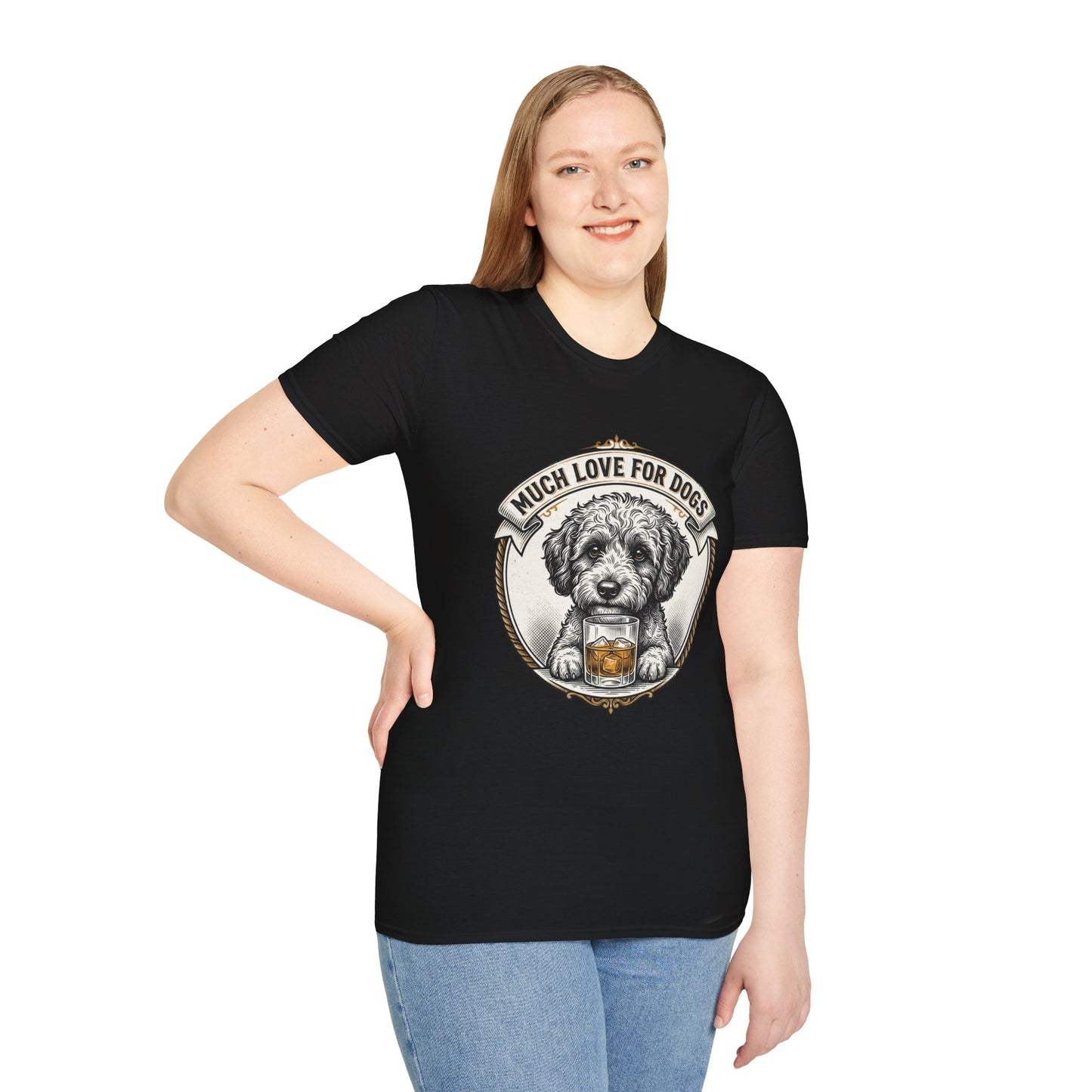 Much Love for Dogs T-Shirt — Vintage Dog Illustration Tee
