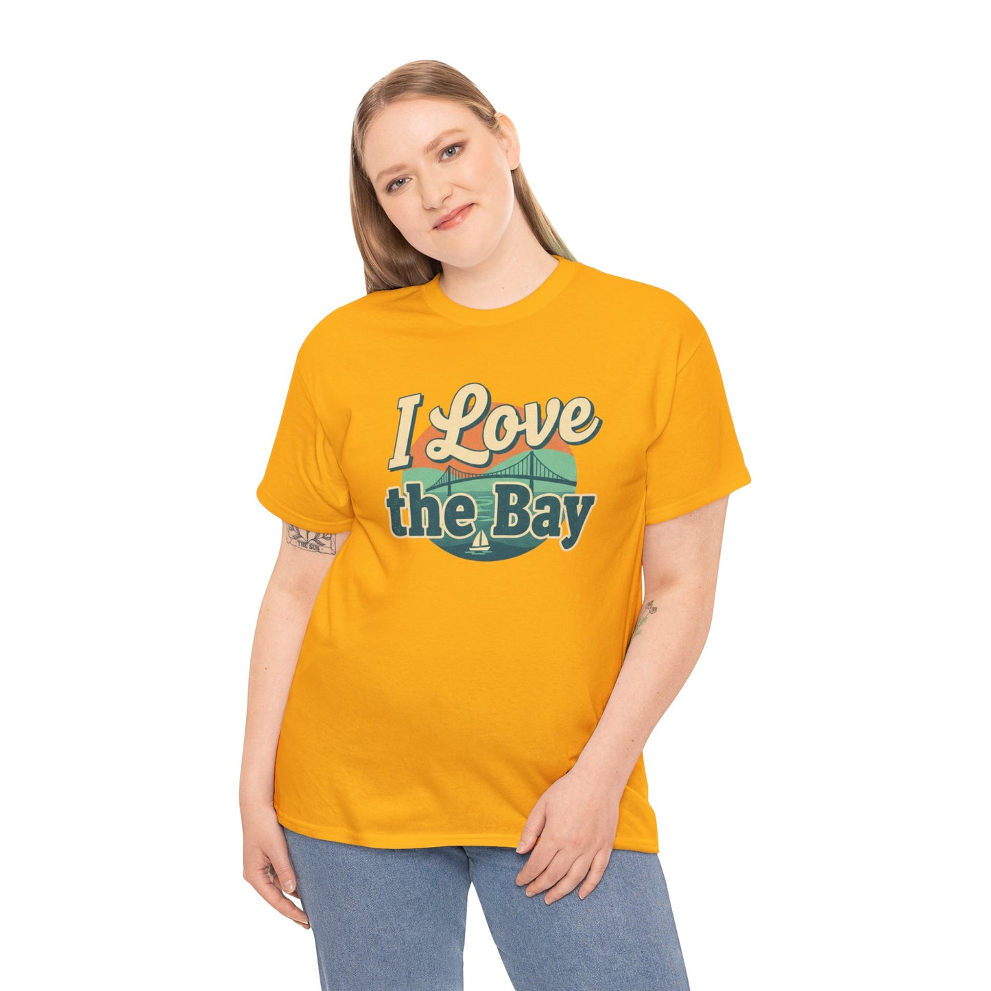 I Love the Bay T-Shirt — Retro Coastal Tee for Bay Lovers