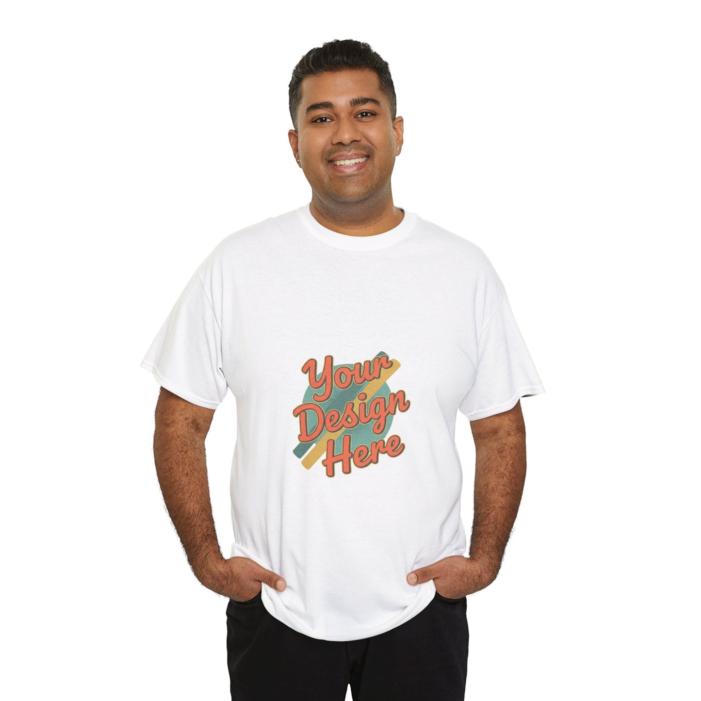 Custom Tee — "Your Design Here" Casual T‑Shirt Printify