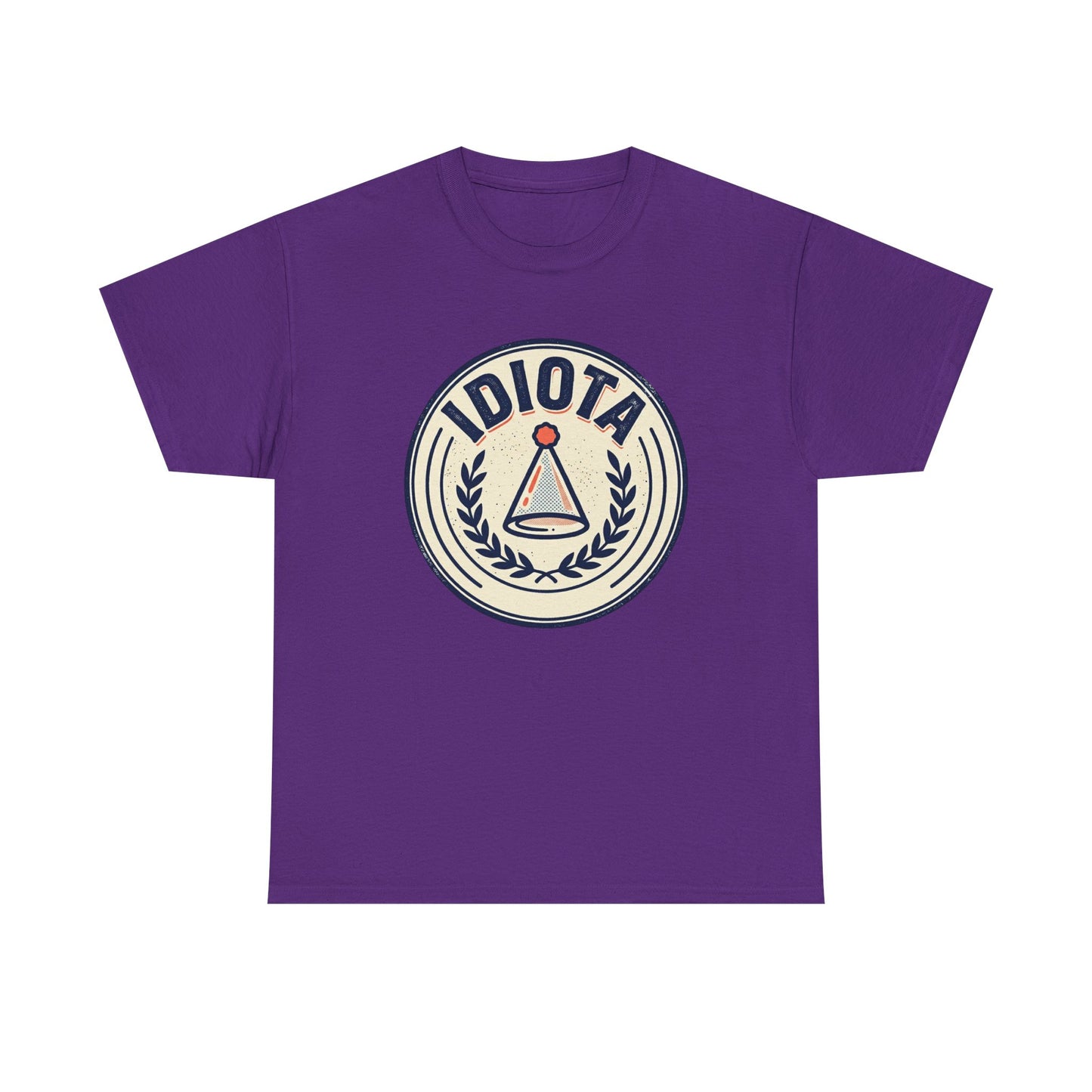 Idiota Crest T-Shirt — Vintage Emblem Graphic Tee