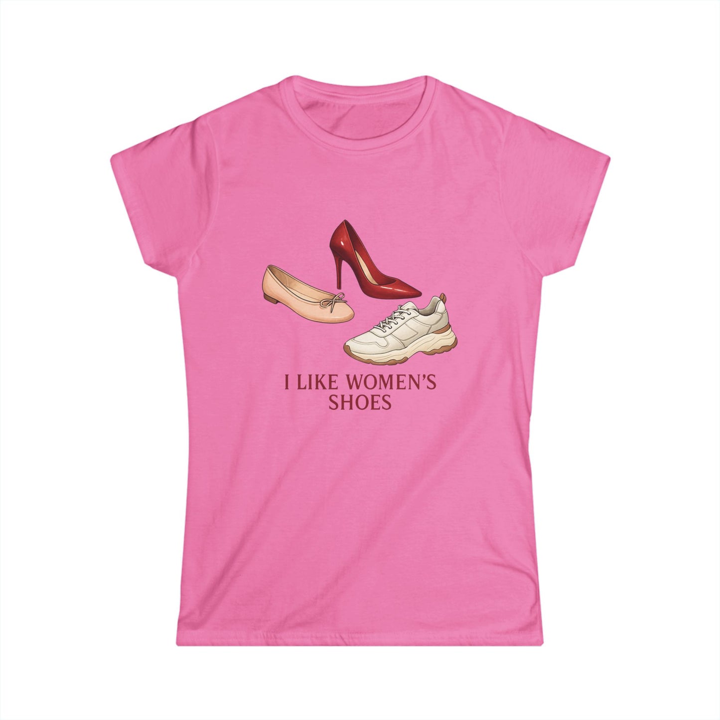 Women's Tee - I Like Women's Shoes Graphic (Heels, Flats & Sneakers)