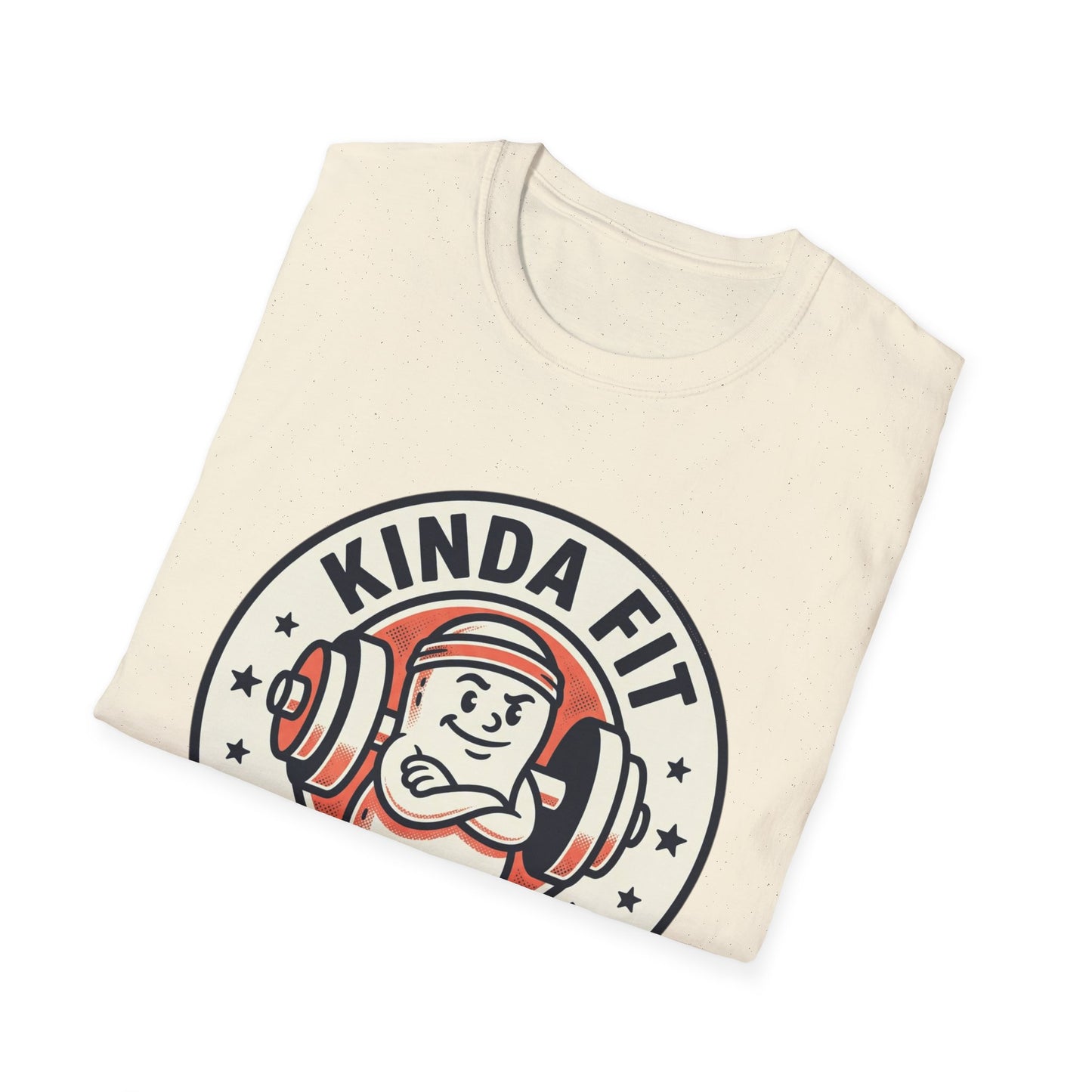 Kinda Fit Sorta Fat Funny Gym T-Shirt — Humorous Weightlifting Tee