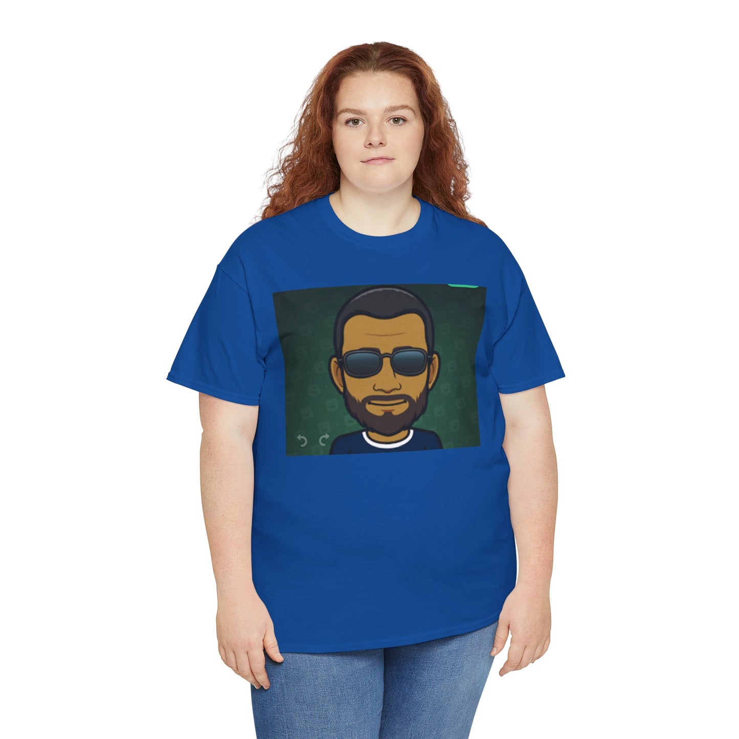 Bitmoji Portrait Tee — Cool Sunglasses Avatar Graphic T-Shirt Printify