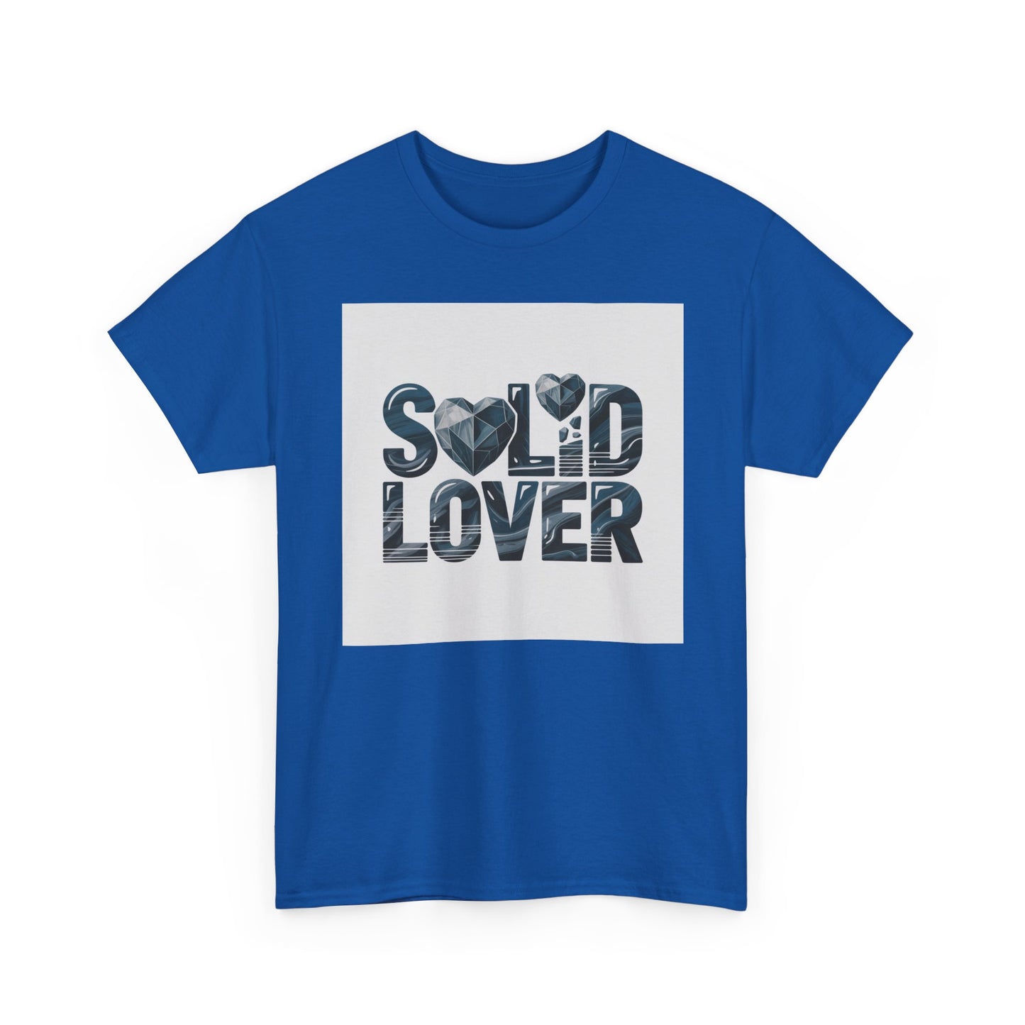 Solid Lover T‑Shirt — Bold Heart Typography Tee for Couples & Romance