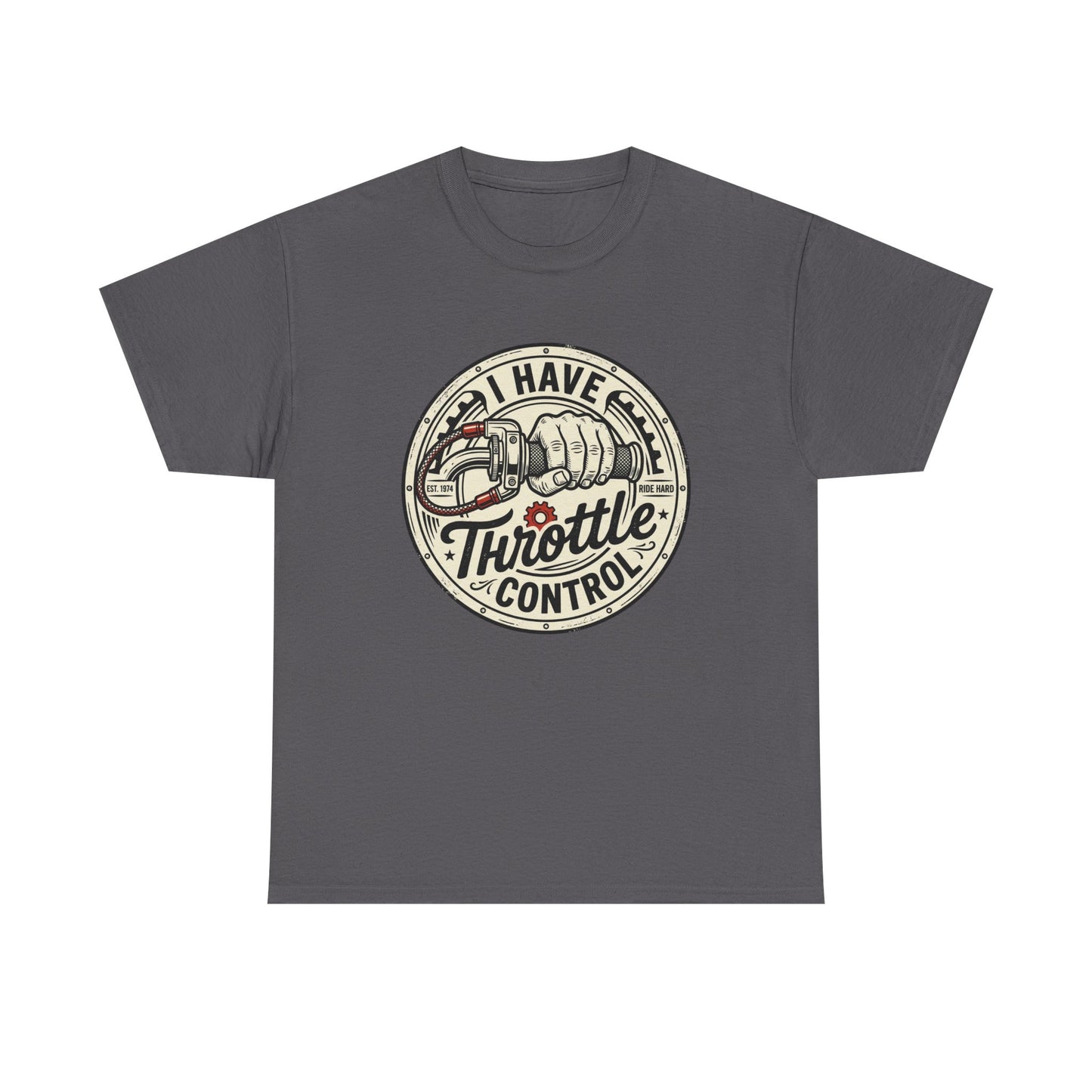 Throttle Control T-Shirt — "I Have Throttle Control" Vintage Motorcycle Tee