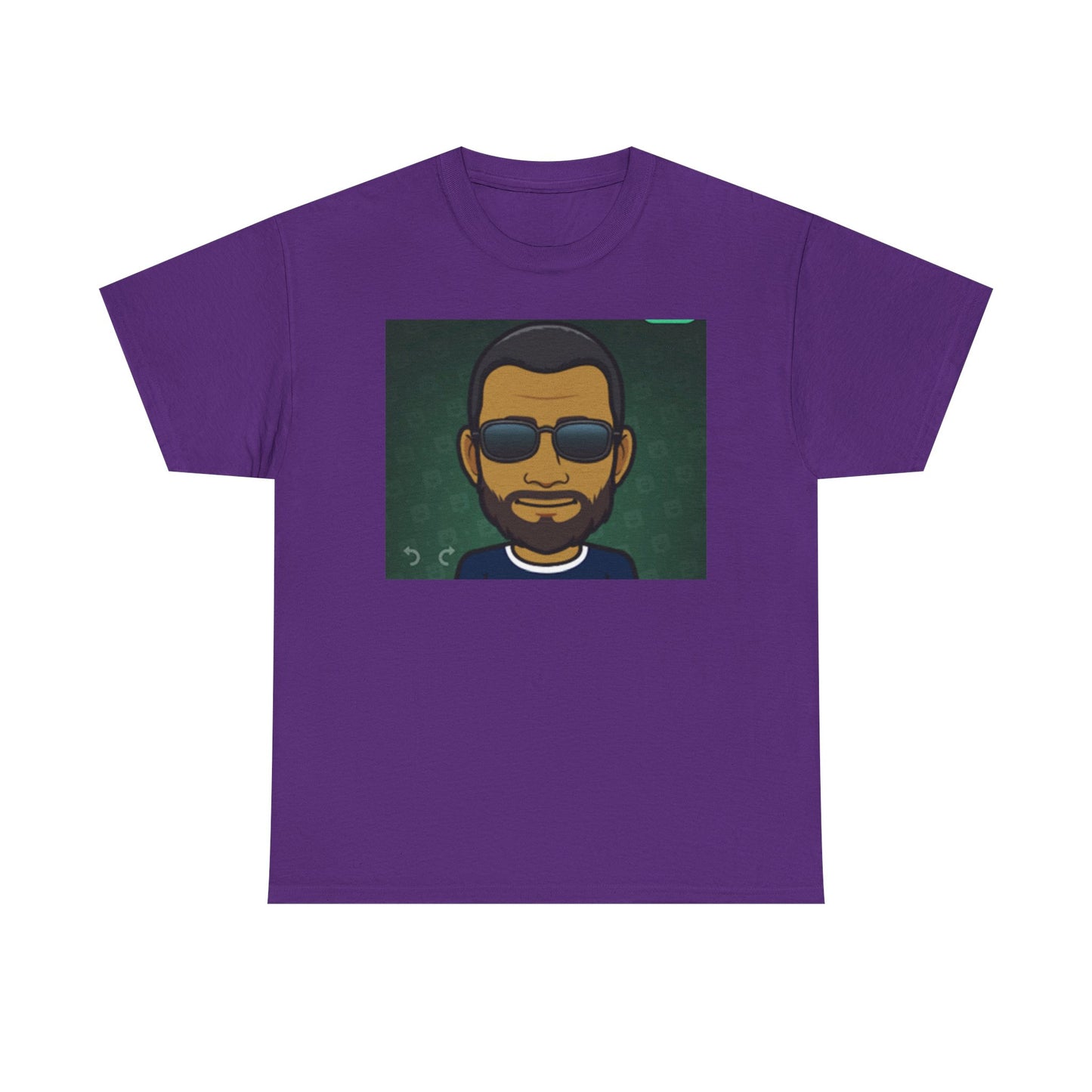 Bitmoji Portrait Tee — Cool Sunglasses Avatar Graphic T-Shirt Printify