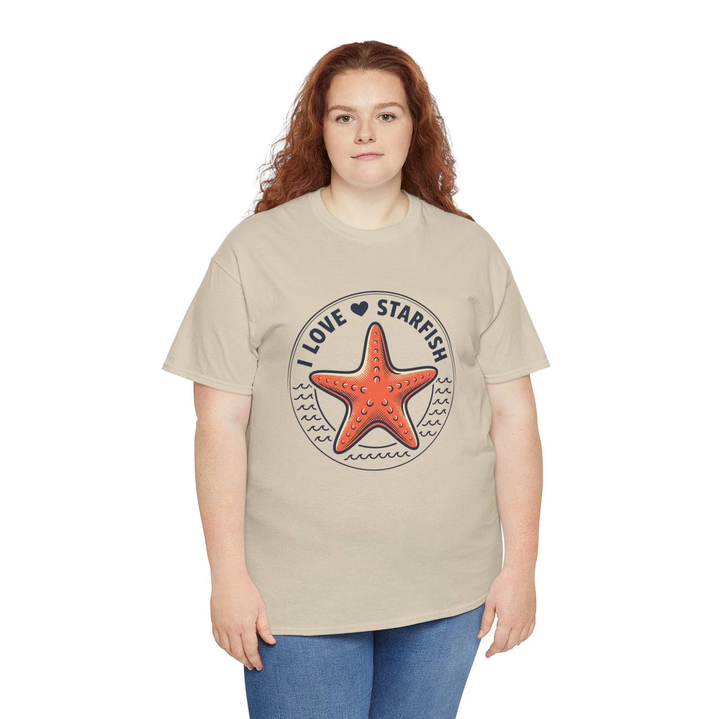Starfish Tee — "I Love Starfish" Beach Graphic T-Shirt