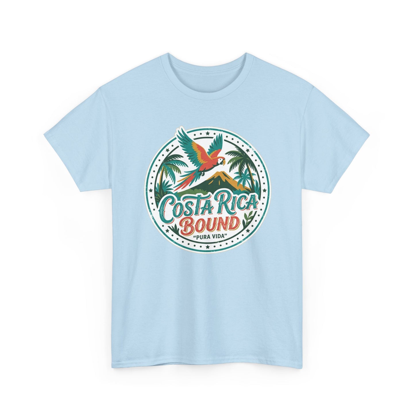 Costa Rica Bound T-Shirt — Tropical Parrot Travel Tee Printify