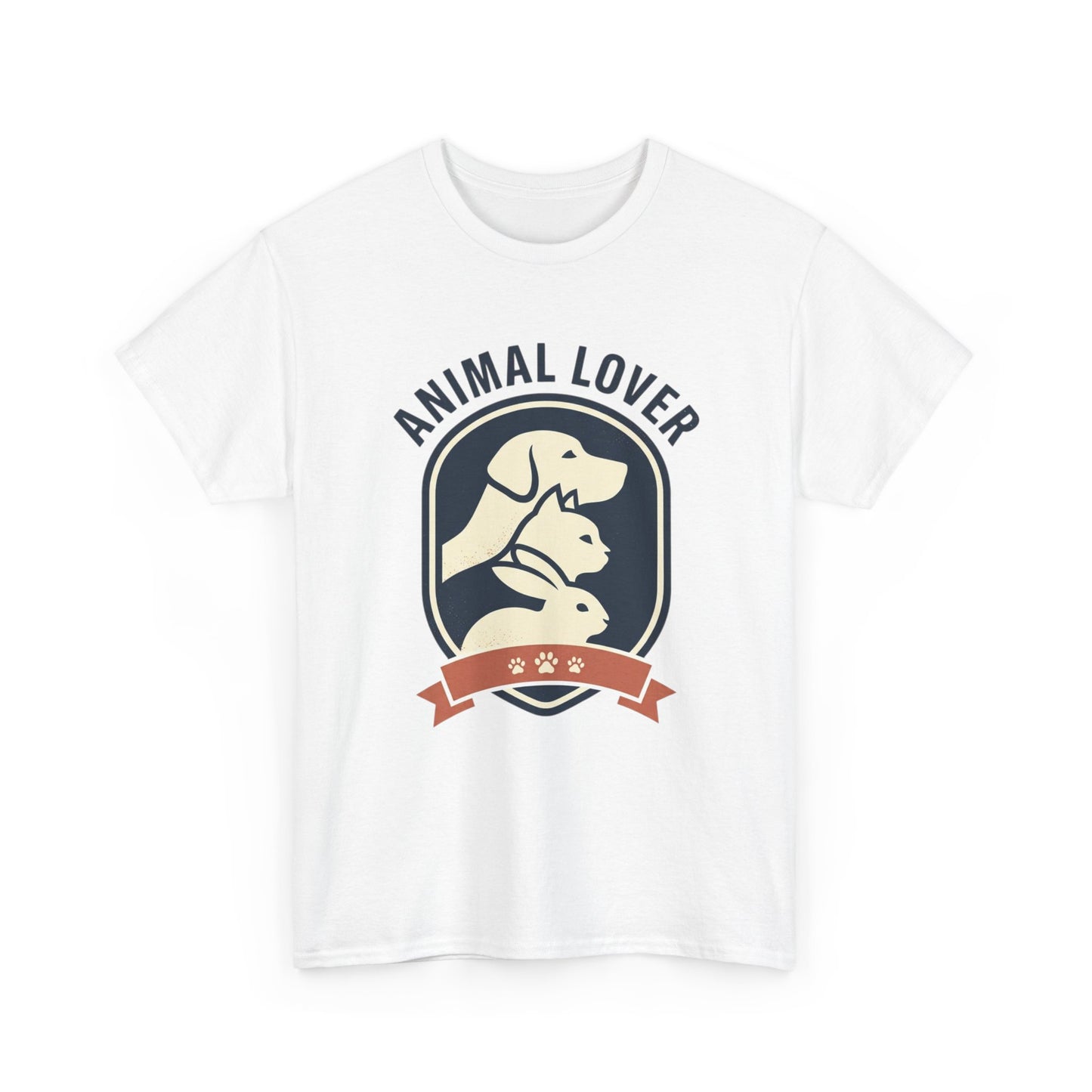 Animal Lover T-Shirt — Retro Pet Badge Tee (Dogs & Cats)