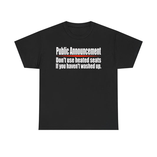 Wash up-Minimalist Unisex Heavy Cotton Tee with Red Accent