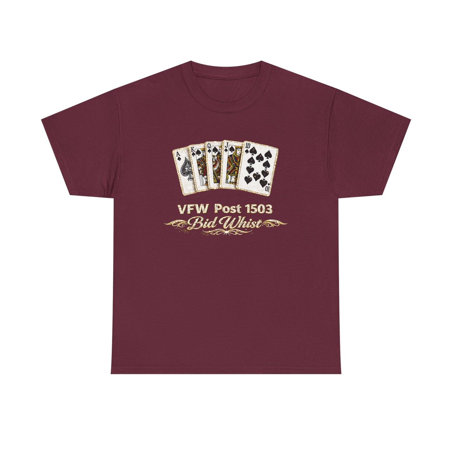 Veterans VFW Poker Night Tee – "VFW Post 1503" Playing Cards Design