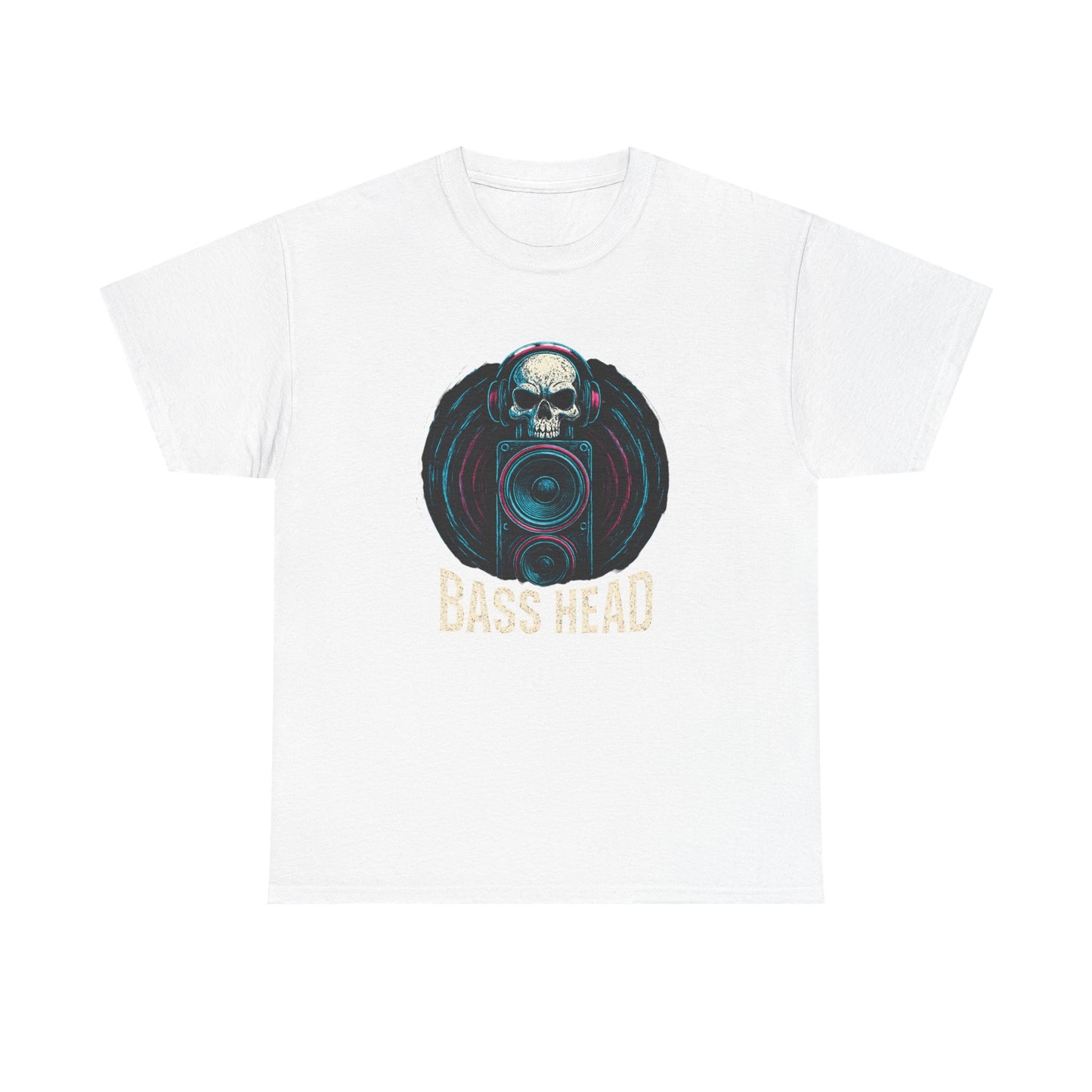 Bass Head Skull T-Shirt — Graphic DJ Speaker Tee
