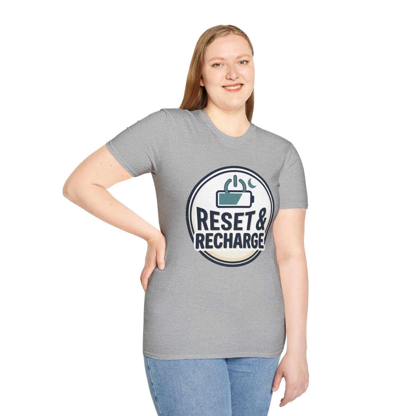 Reset & Recharge T-Shirt — Self-Care Relaxation Graphic Tee