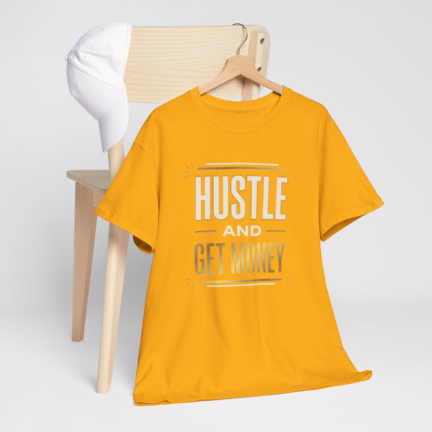 Hustle and Get Money Tee - Motivational Streetwear Graphic T-Shirt