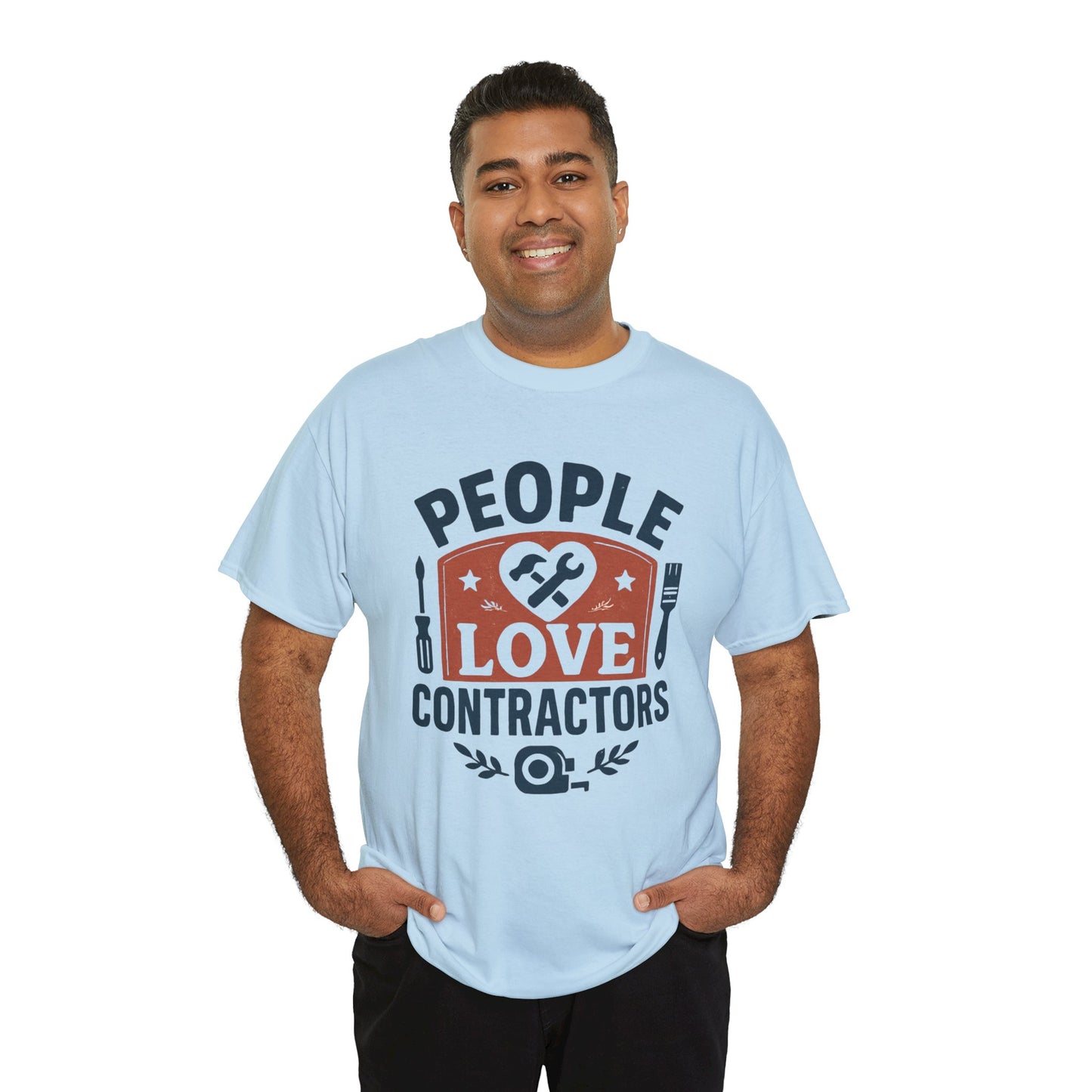 Contractor T-Shirt – "People Love Contractors" Graphic Tee Printify