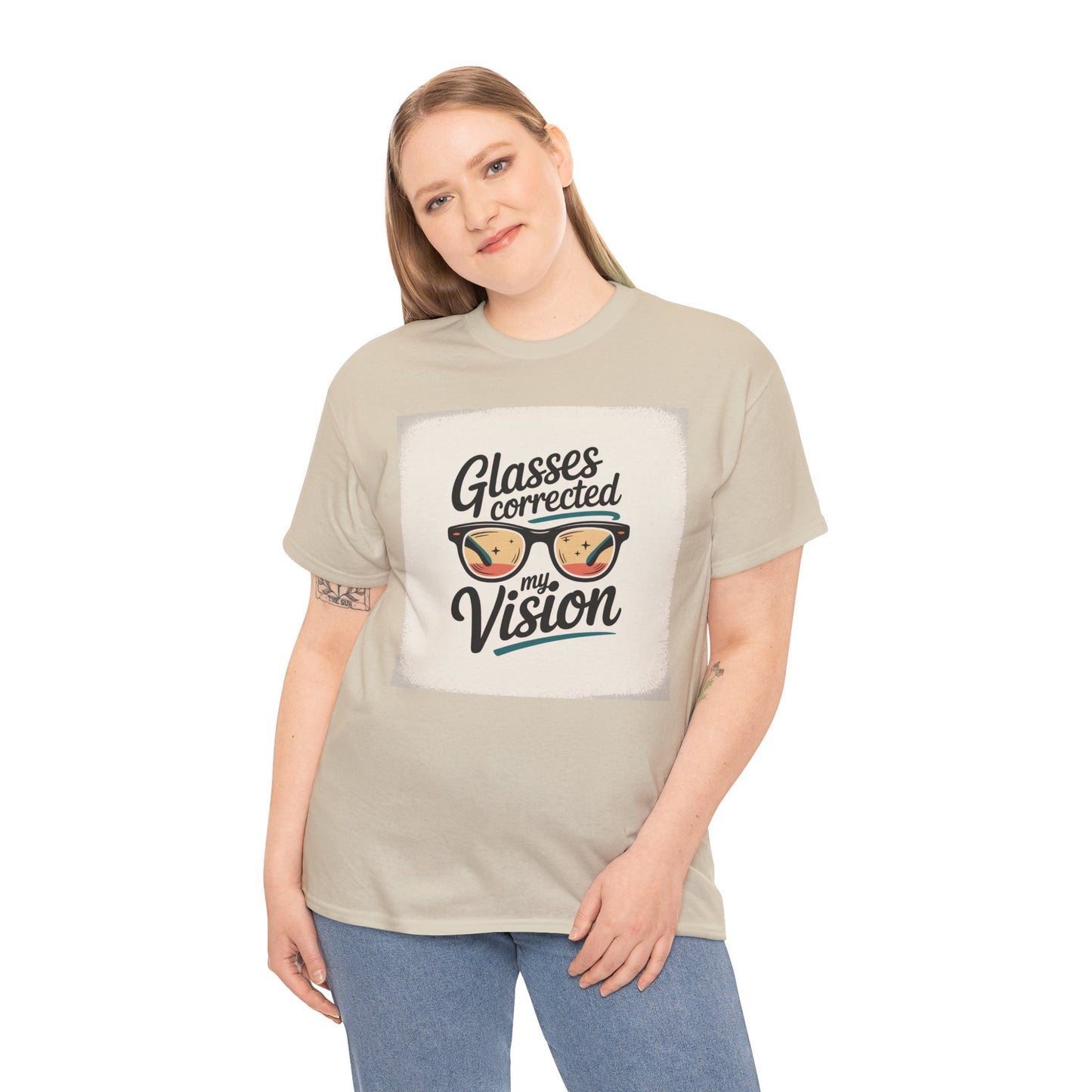 T-Shirt — "Glasses Corrected My Vision" Retro Eyewear Graphic Tee